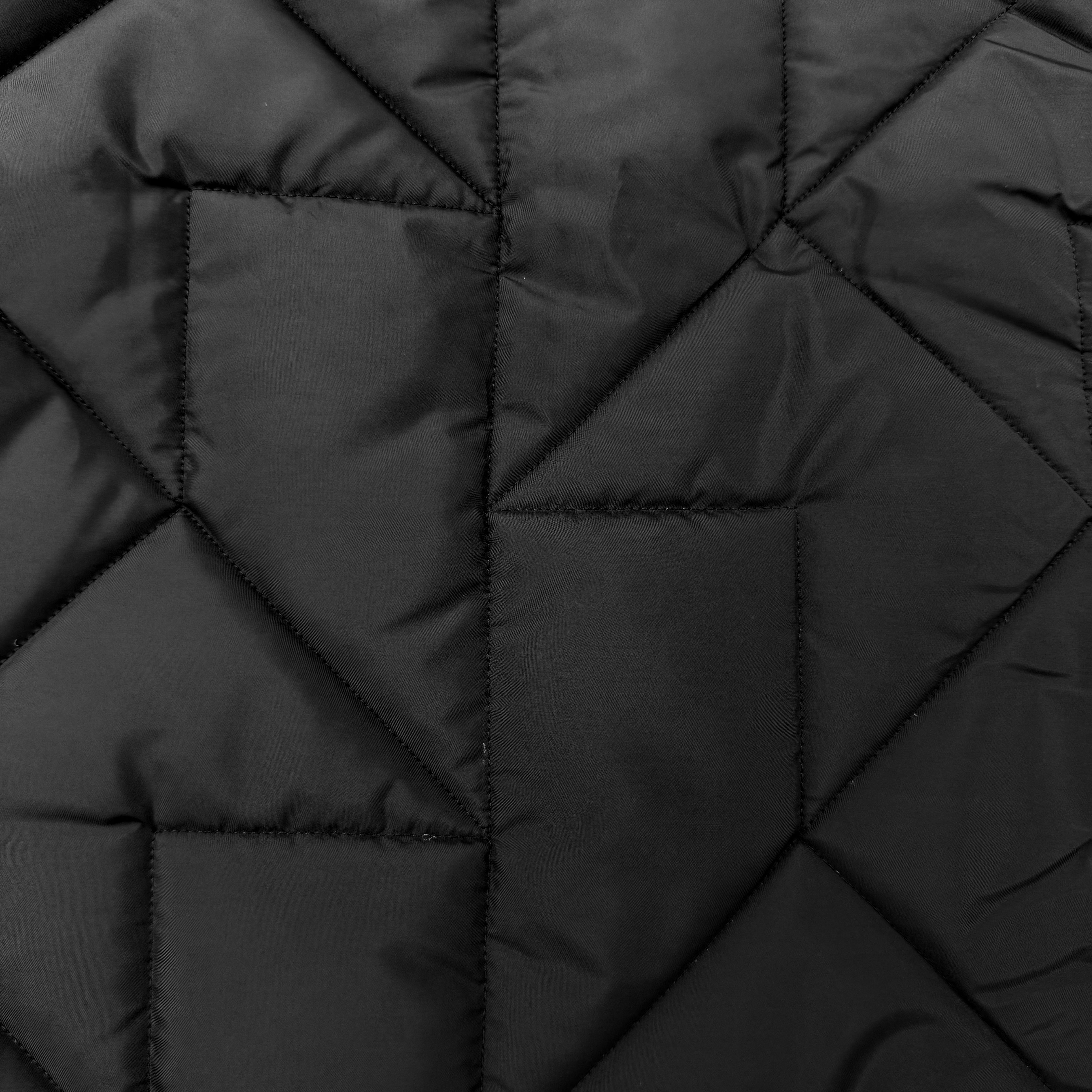 Black Double Sided Padded Quilted Material Fabric With White Back | SALEXM406