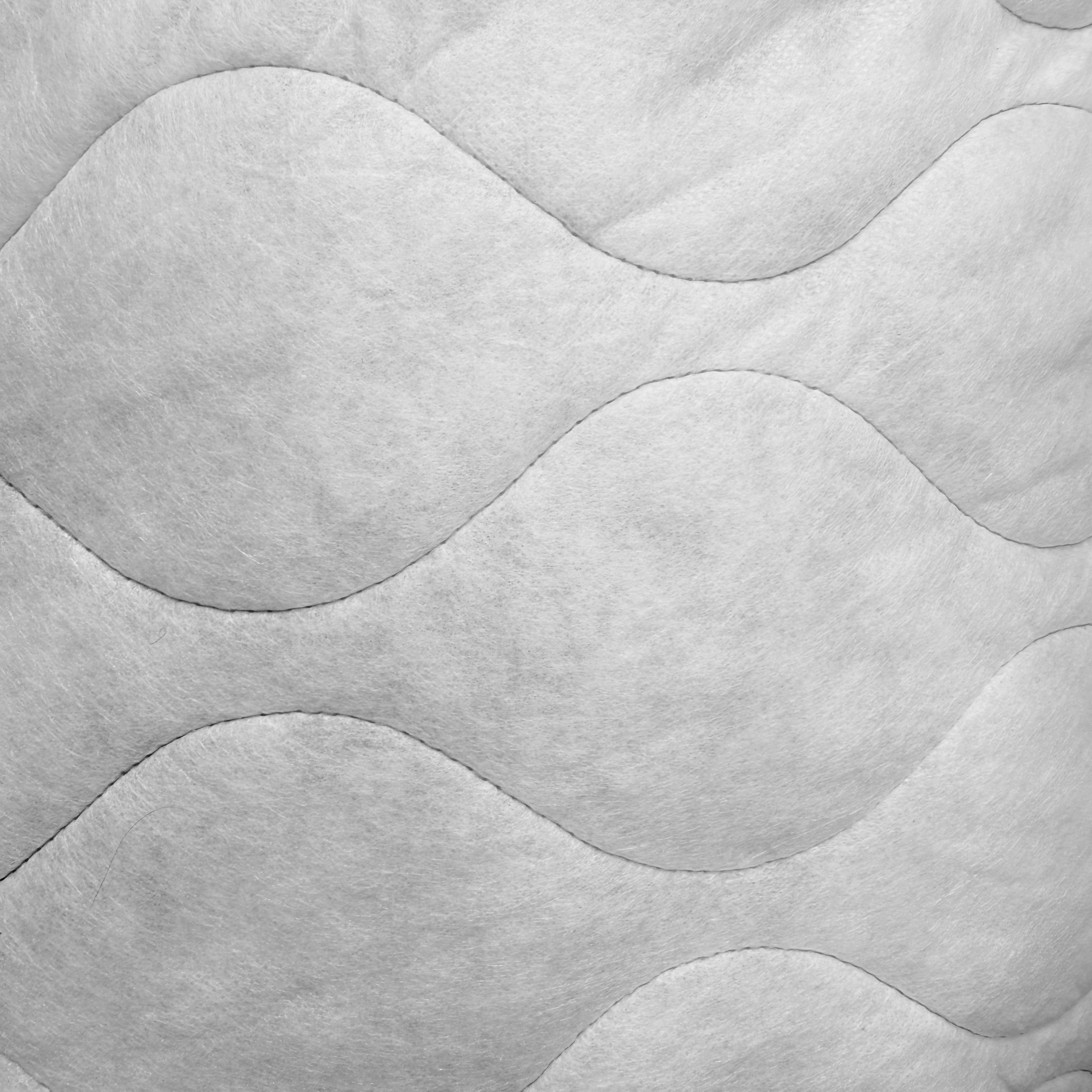 Fur light Grey Double Sided Padded Quilted Material Fabric With Black Back | SALEXM410