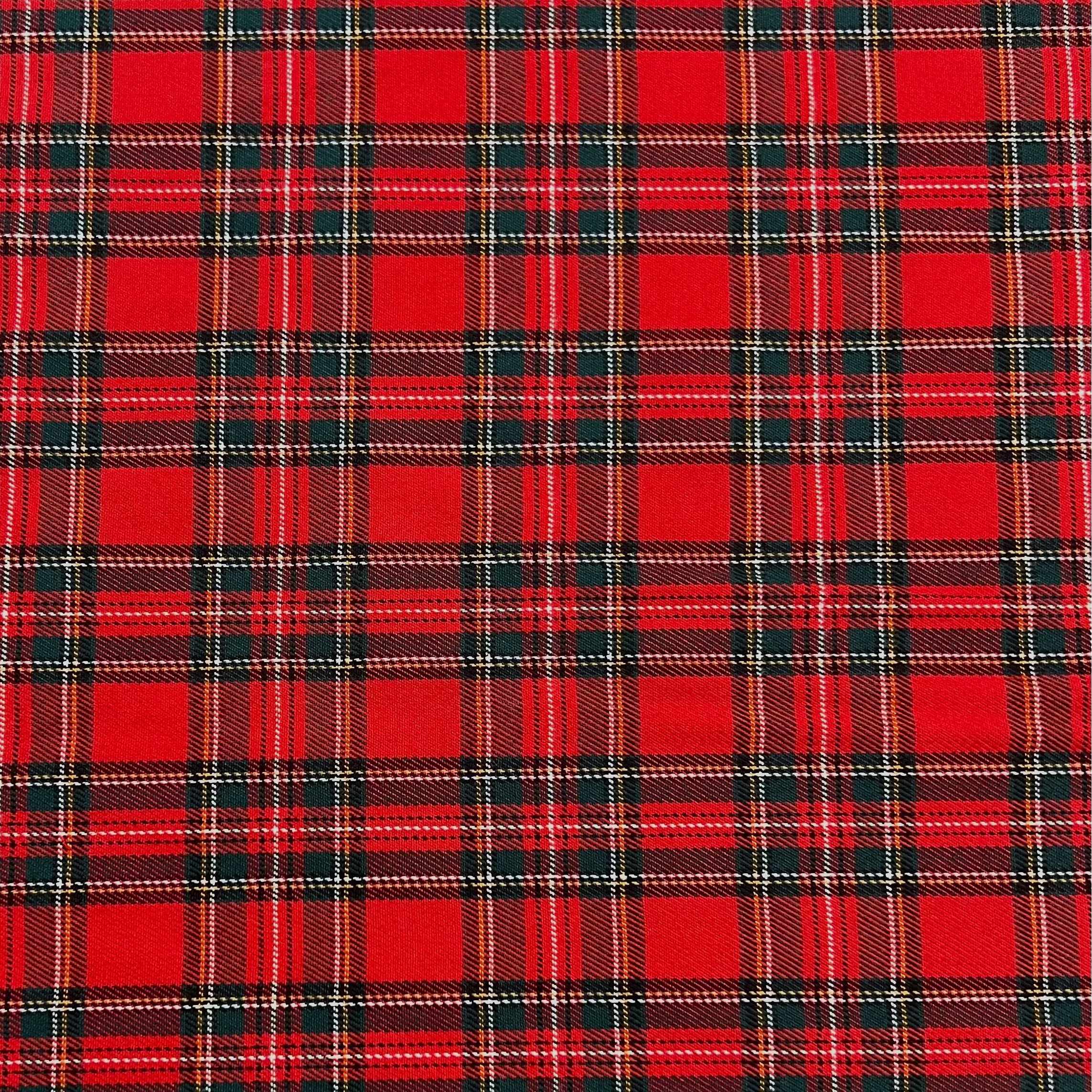 Stretch Polyester & Viscose Gabardine Checkered Fabric NB059 05200/015