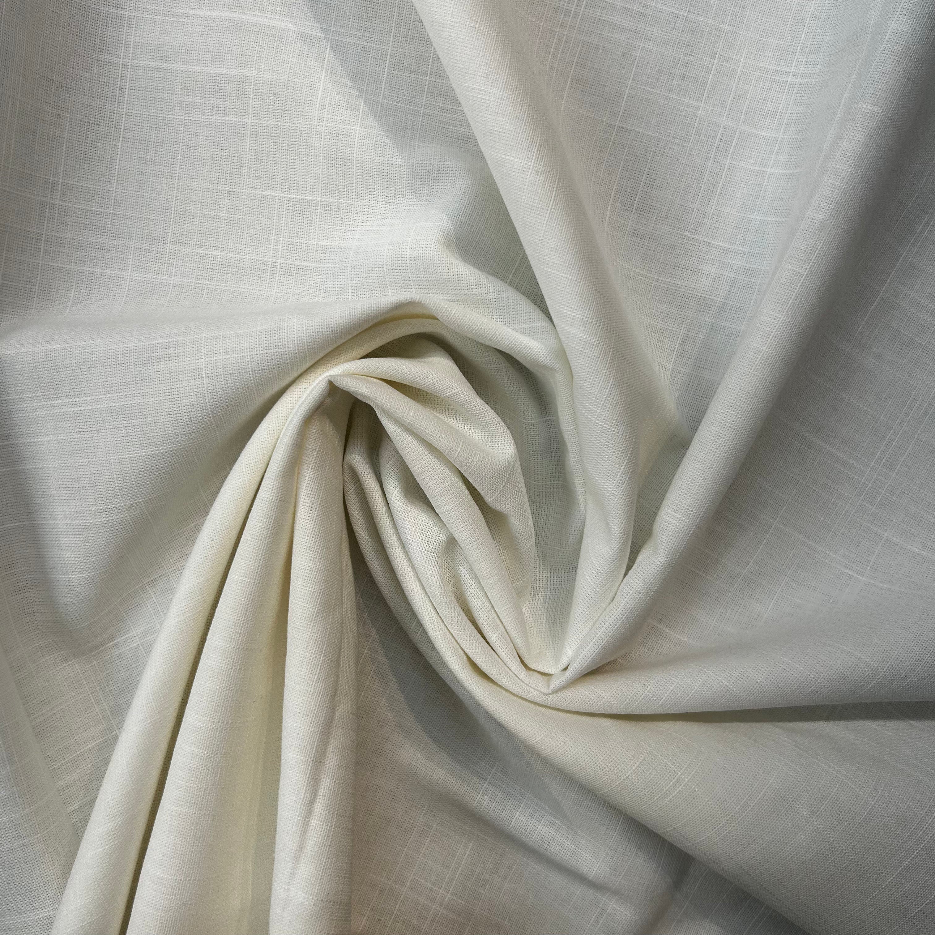 Close-up of beige fabric with a subtle texture