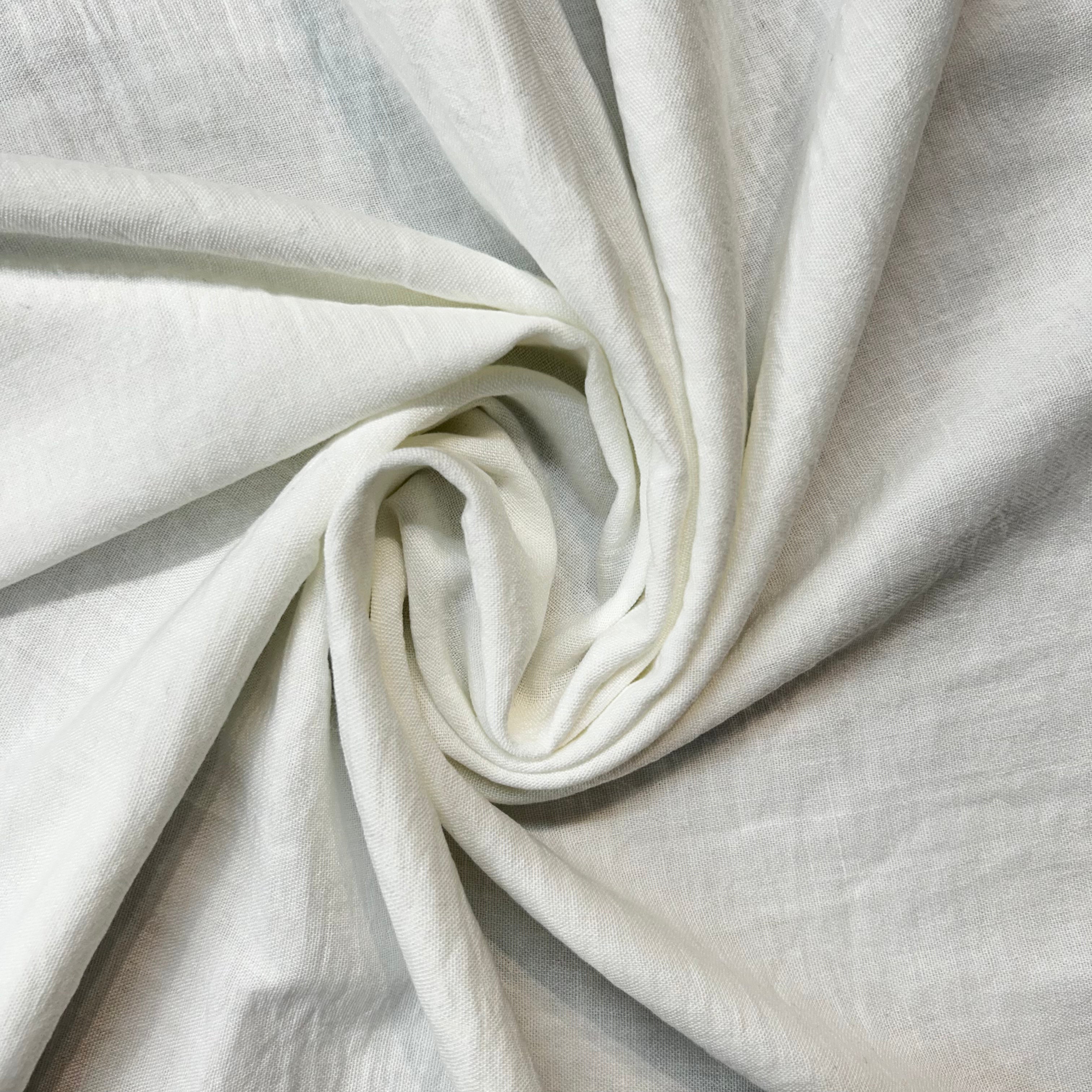 Close-up of white fabric with folds