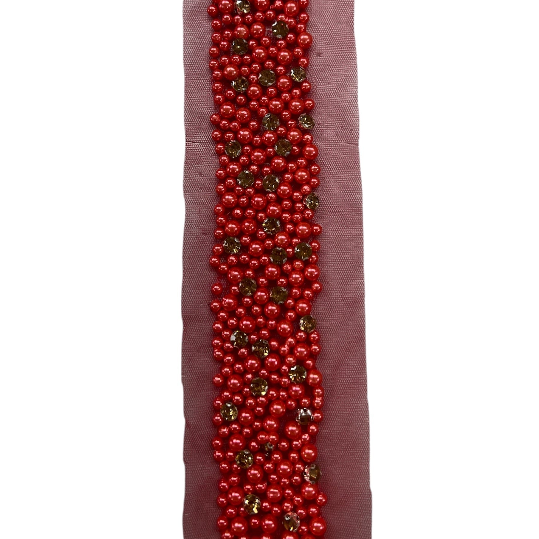 Hand Beaded Pearl & Gem Tape AE037M AI/E/21479