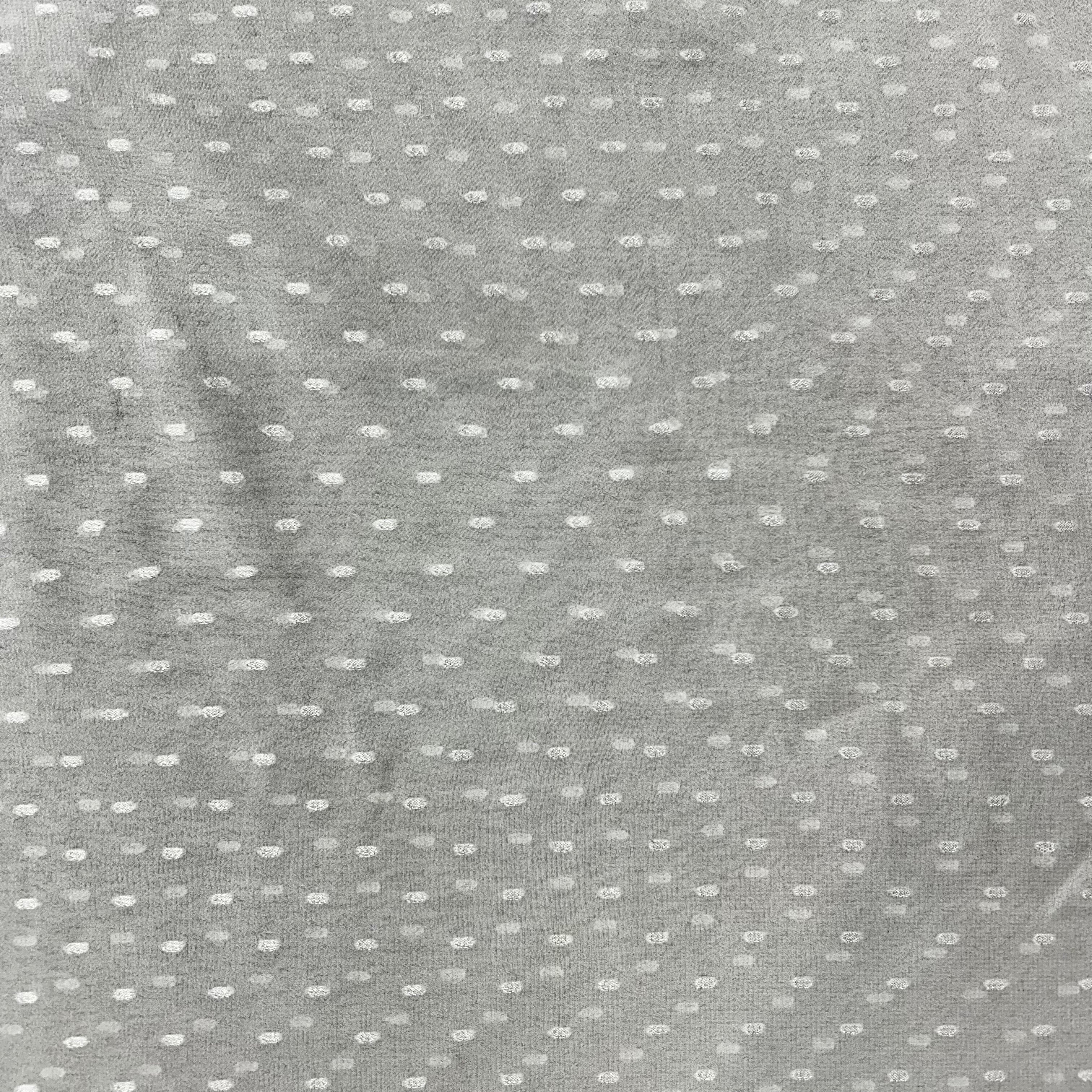 White double layered dots fabric