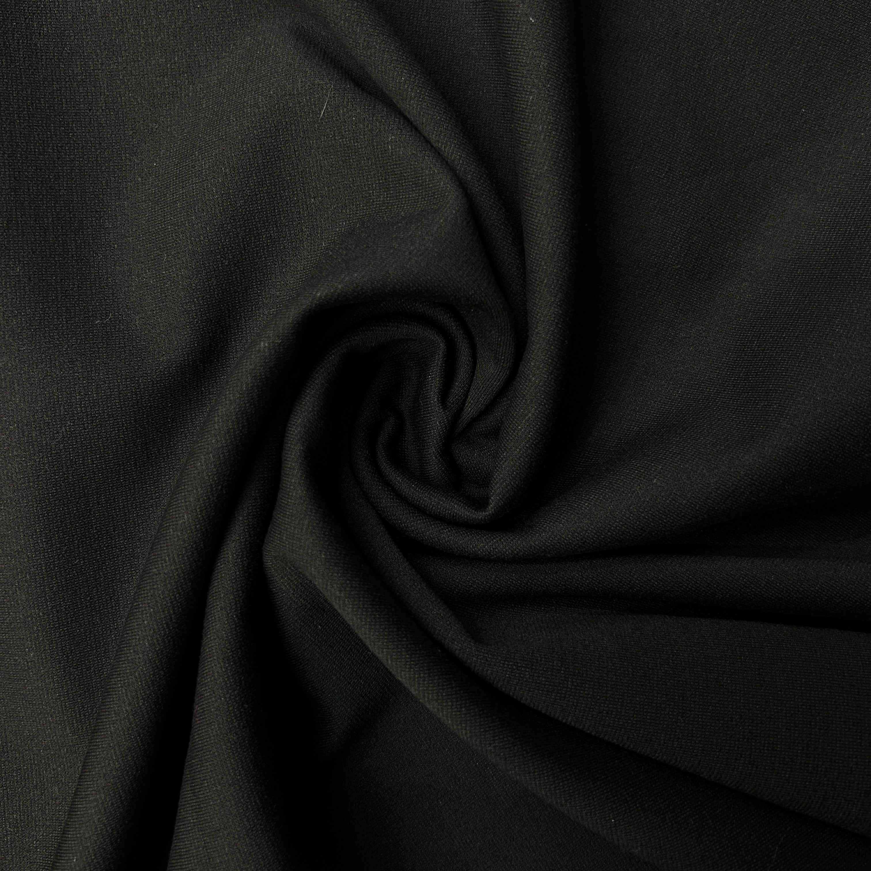 Close-up of black fabric with folds