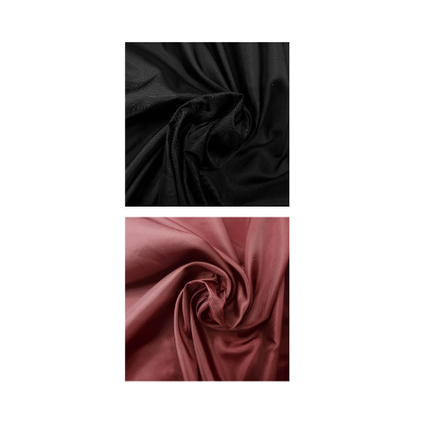 Black & Burgundy Polyester Lining Textile for Sewing | SALEXM430 - 431