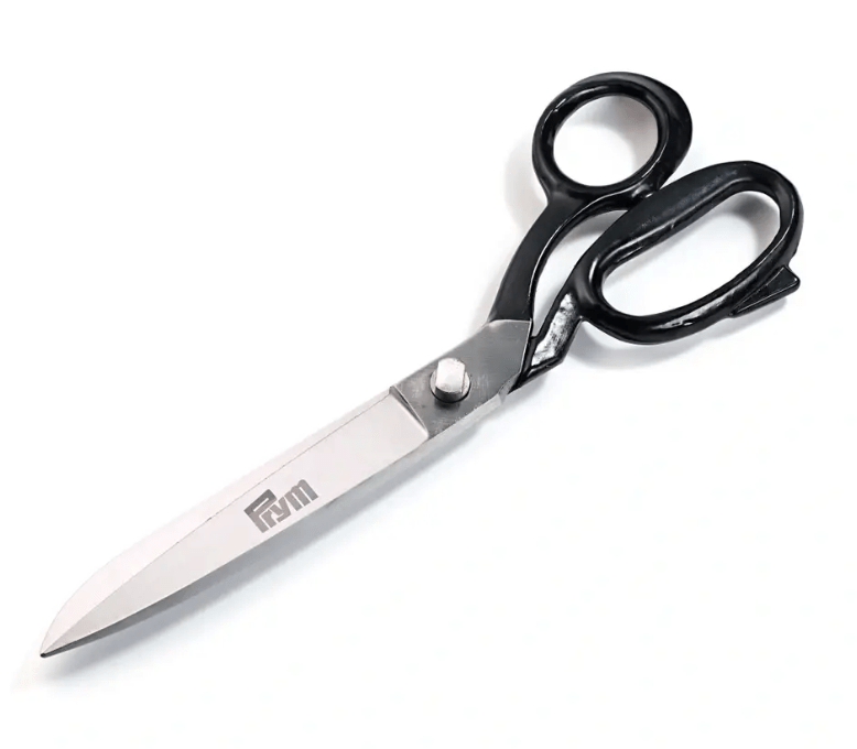 Black 28cm tailor's scissors with ergonomic handles and hardened steel blades.