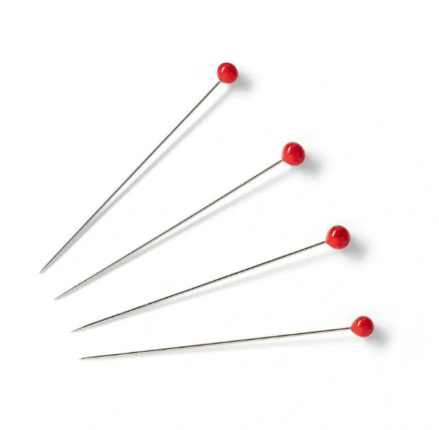 Glass-headed pins, super fine