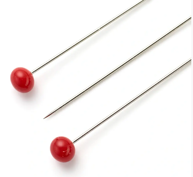 Glass-headed pins, super fine