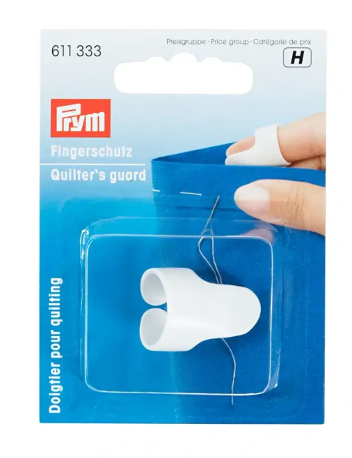 Quilter's finger guard, adjustable