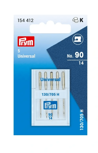 Prym universal sewing machine needles, size 90/14, in a pack of 5.
