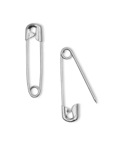 Safety pins, 50mm, silver-coloured, 50 items