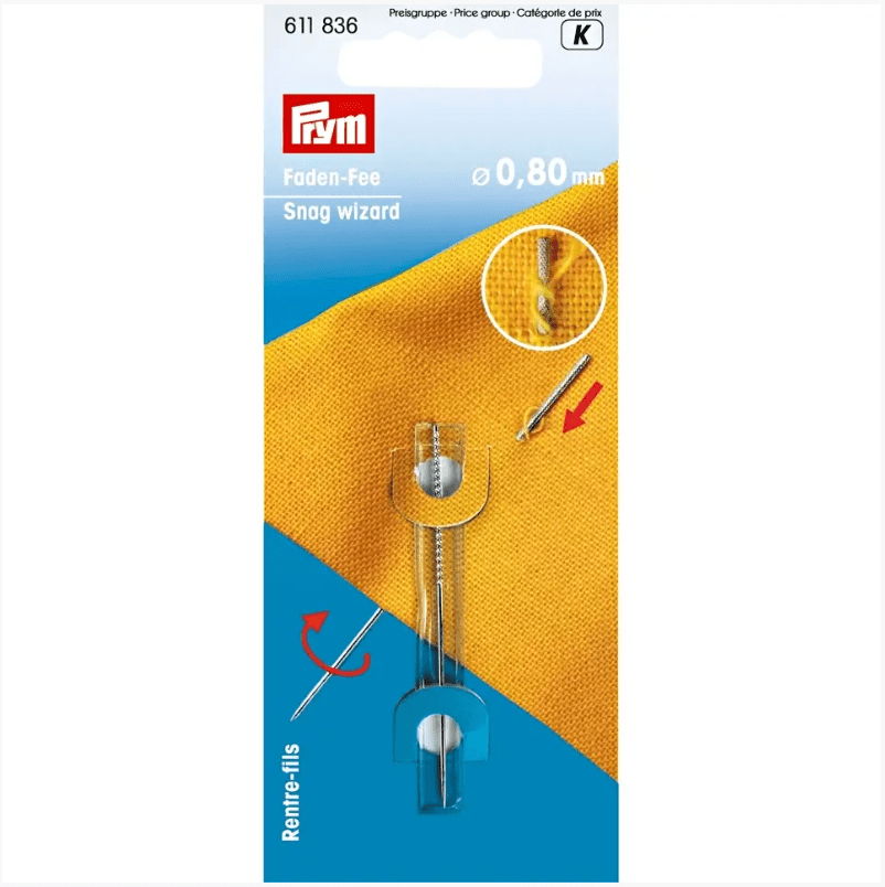 Snag Wizard thread repair tool made of hardened steel with a 0.8 mm diameter.