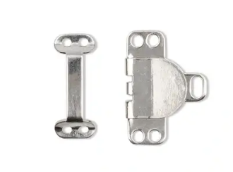 Hooks and bars for trousers and skirts, 9.5mm