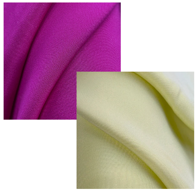 Yellow and Magenta Heavy Silk Crepe Cady | LG002 430