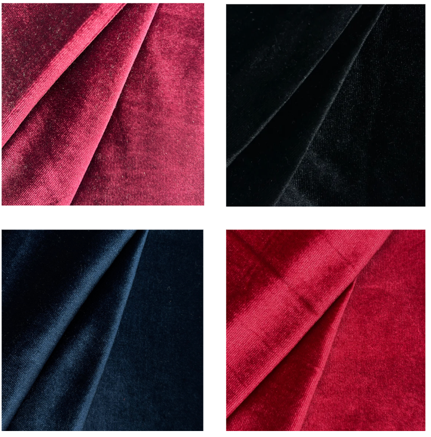 Ice Velvet Stretch Polyester Fabric for Dresses | NB014 03348