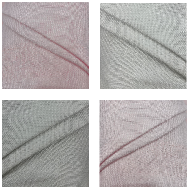 Pink and Grey Natural Fibre Upholstery Fabric | XM443 - 446