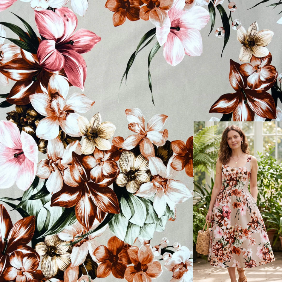 Printed cotton and dress reference