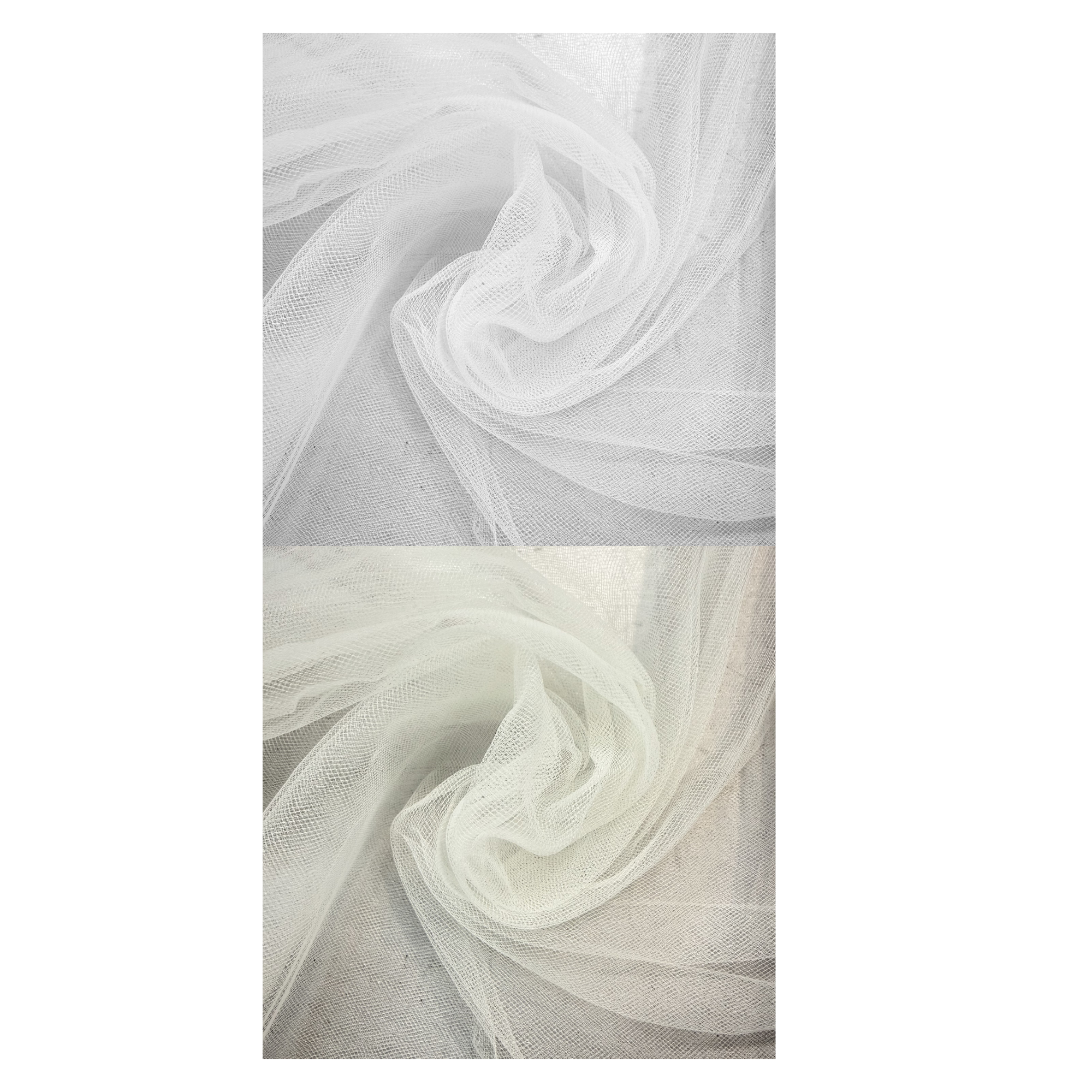 Medium Soft Small Polyester Tulle- White & OffWhite | SALEXM-180,181