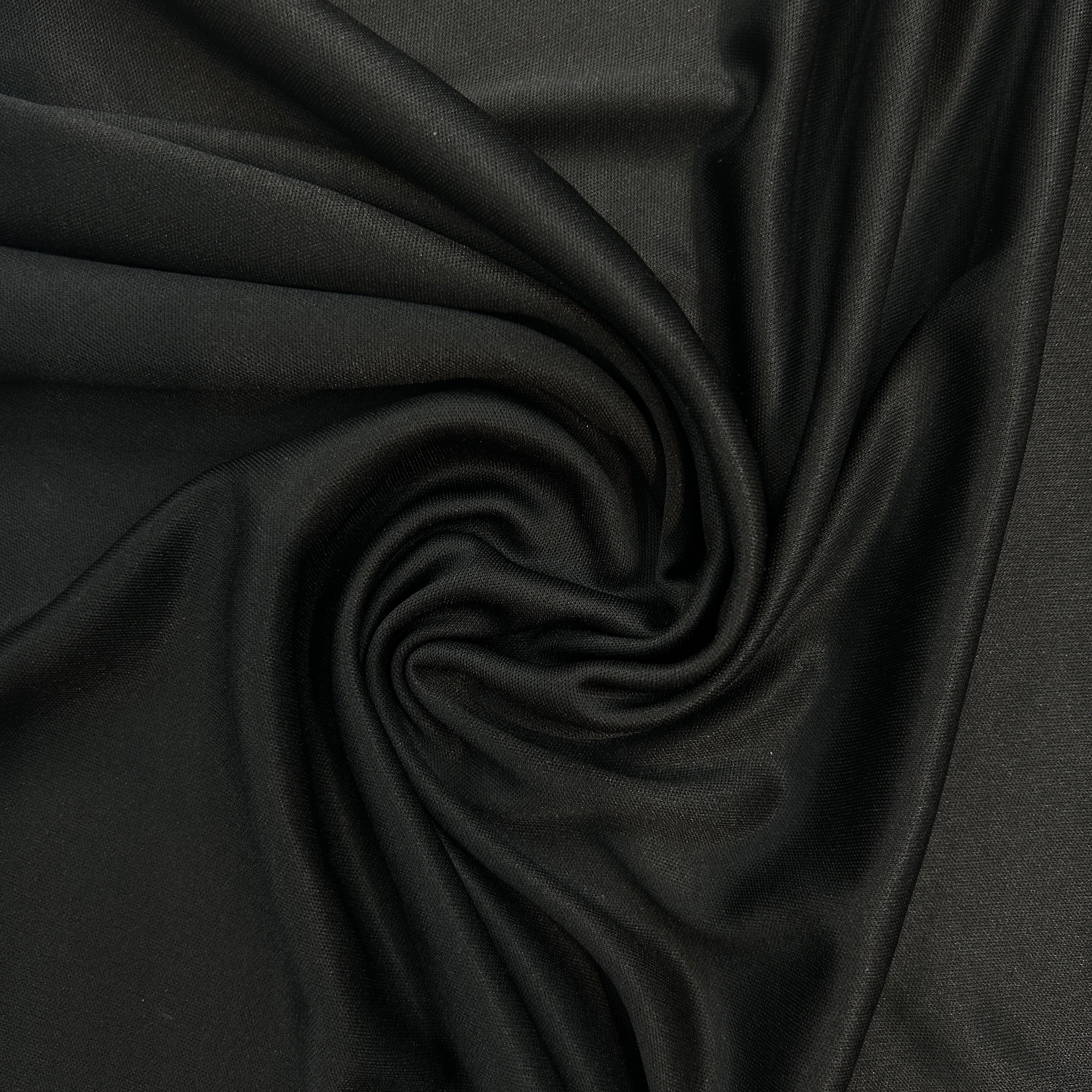 Close-up of black fabric with folds