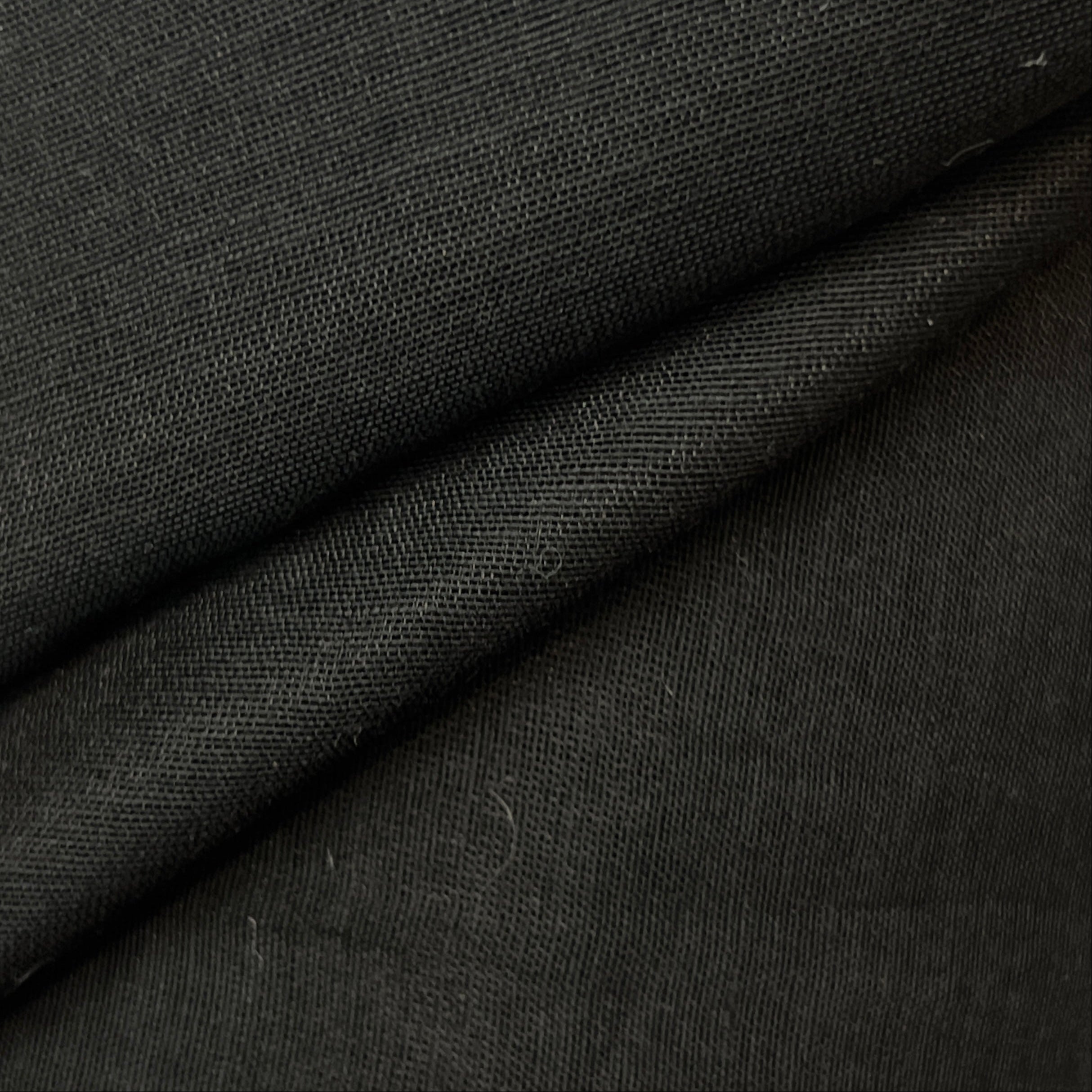 Close-up of black fabric with a textured pattern