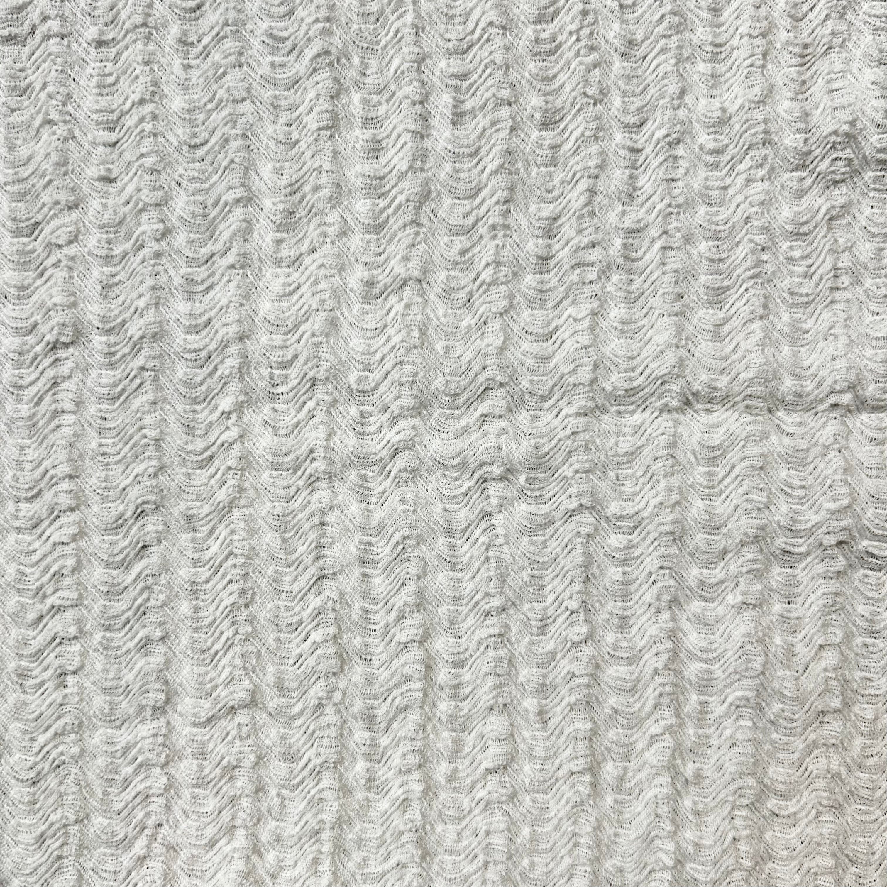 Textured white patterned wallpaper