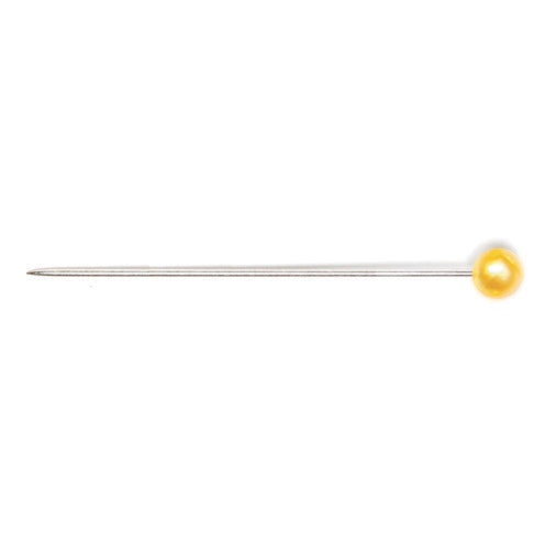 Hemline Pearl Head Sewing Pins, 38mm Nickel Plated Steel, 40 Pieces