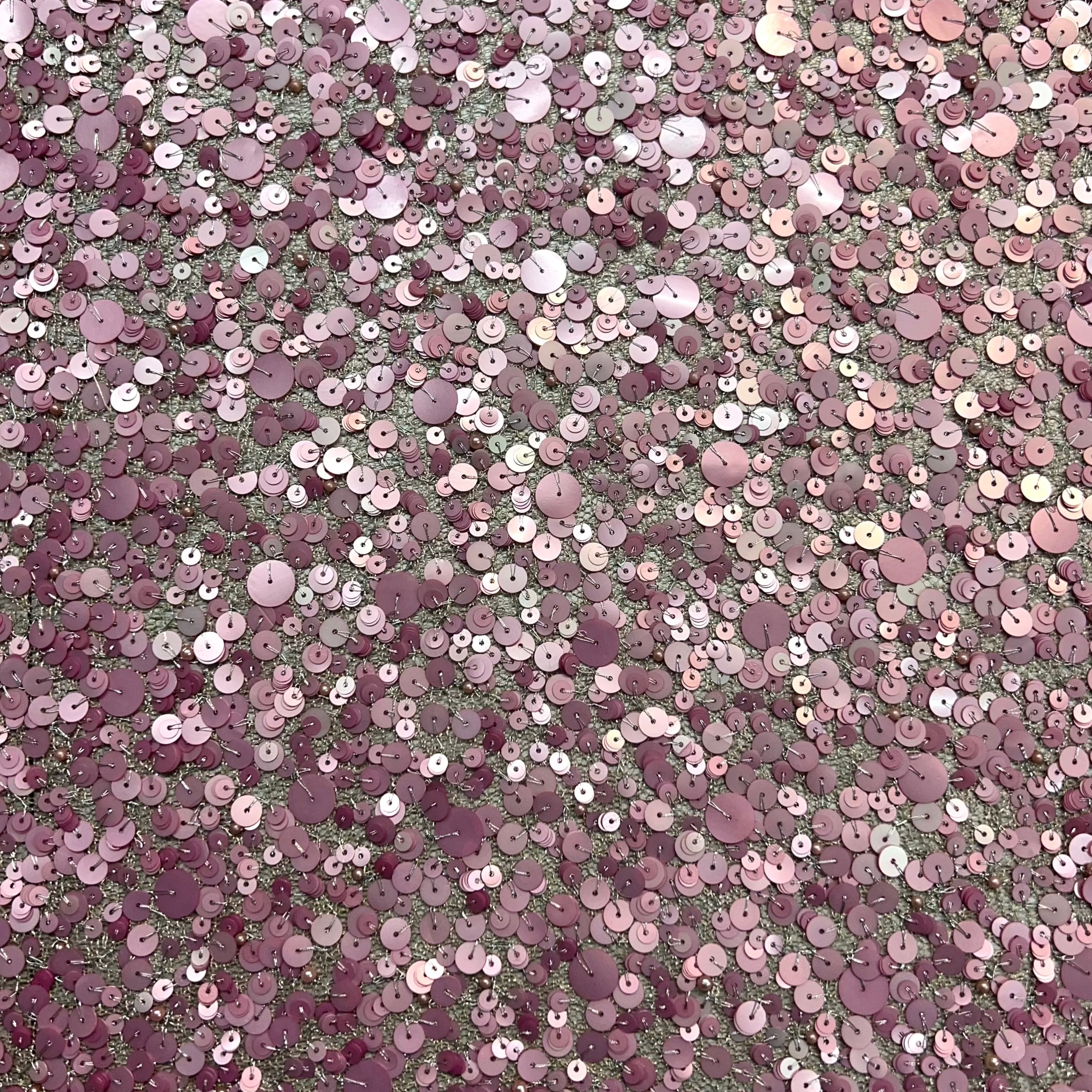 Pearl & Sequins Beaded Mesh Feather Edge AE035 AI/E/36558