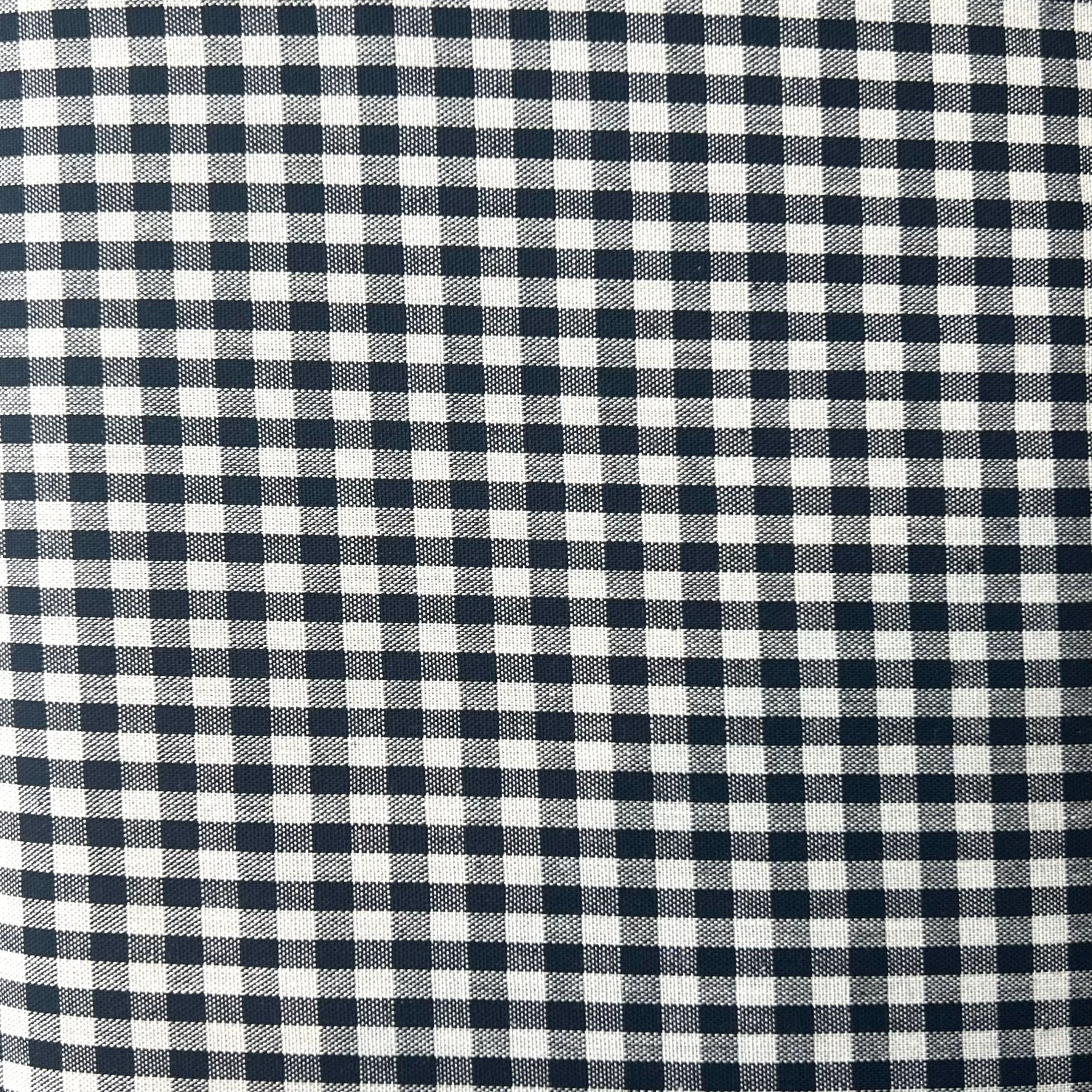 Navy Checks 100% Cotton Poplin Fabric | NB067 05582