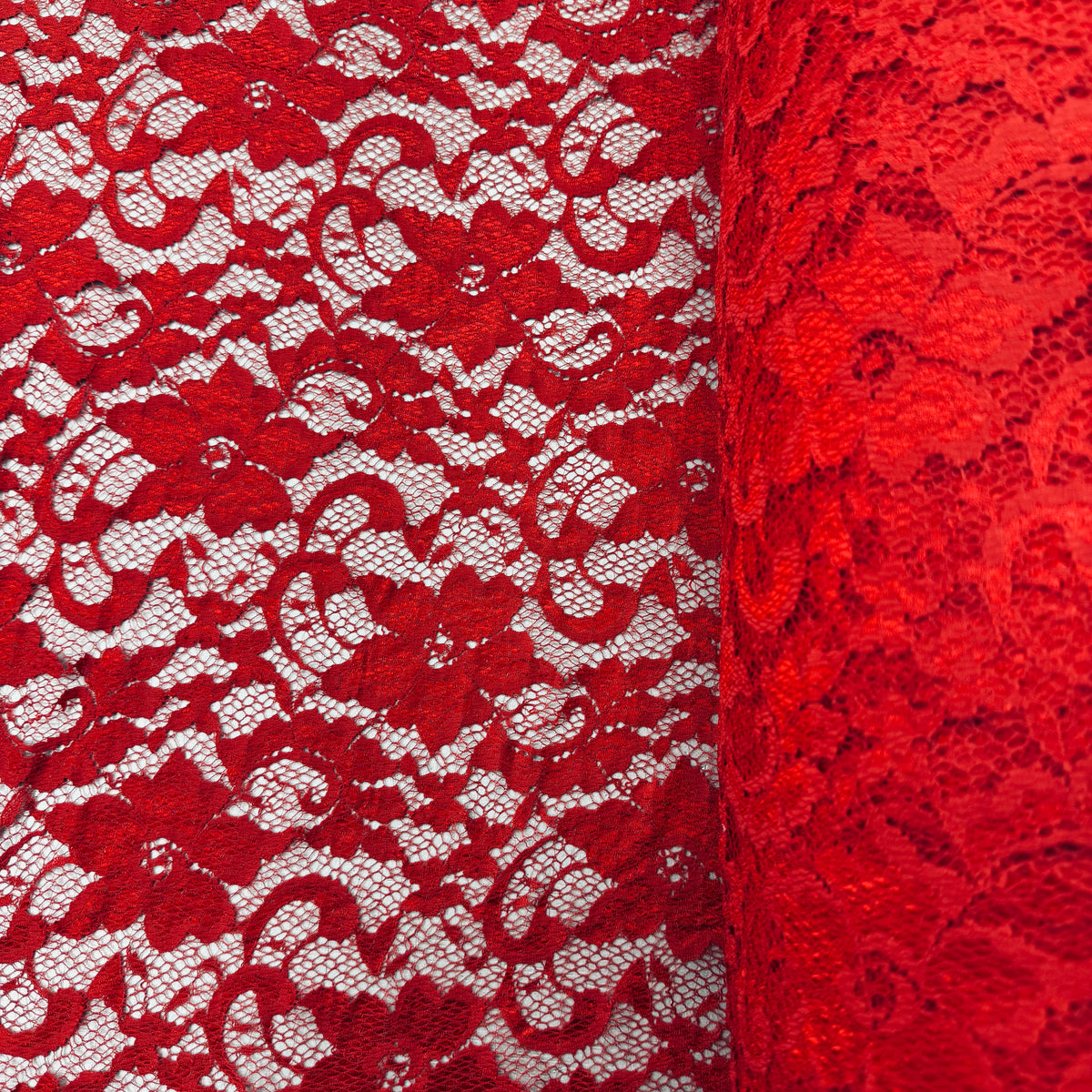 Floral Stretch Lace Fabric, 140cm Width for Dressmaking  | SALEXMA
