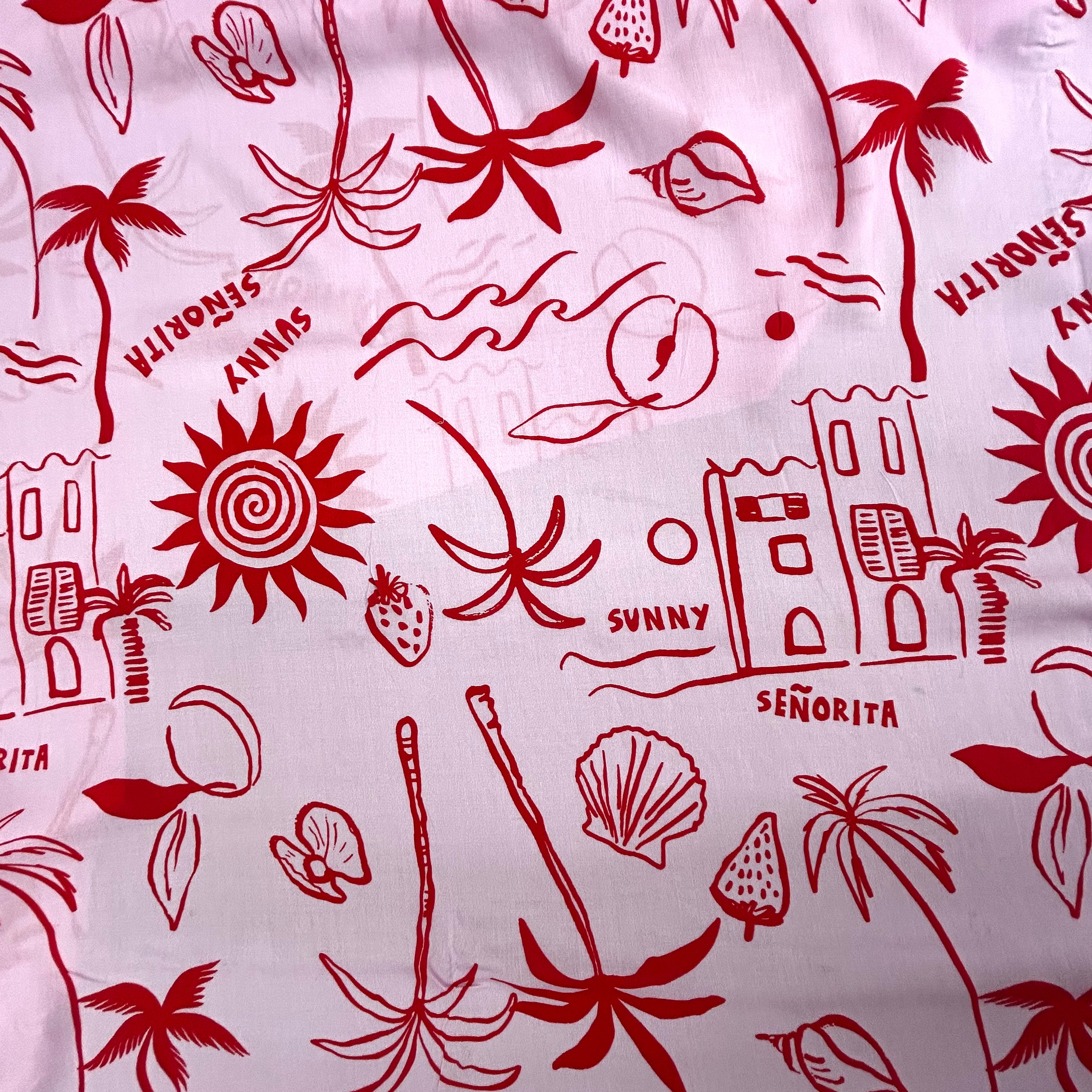 Pink Floral Printed Viscose Fabric - 2m | SALEXML016