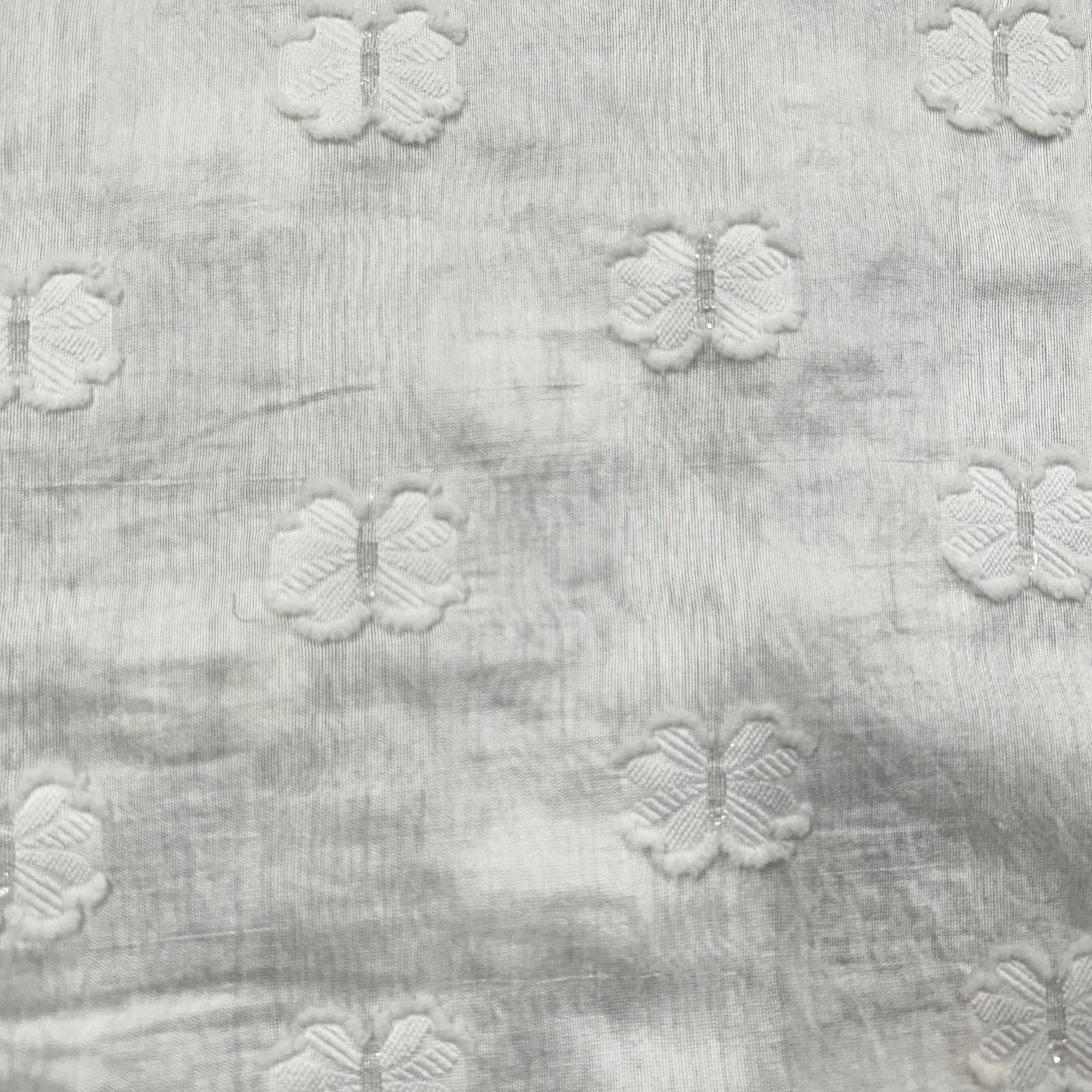 Cream Butterfly Patterned Fabric | SALEXML024