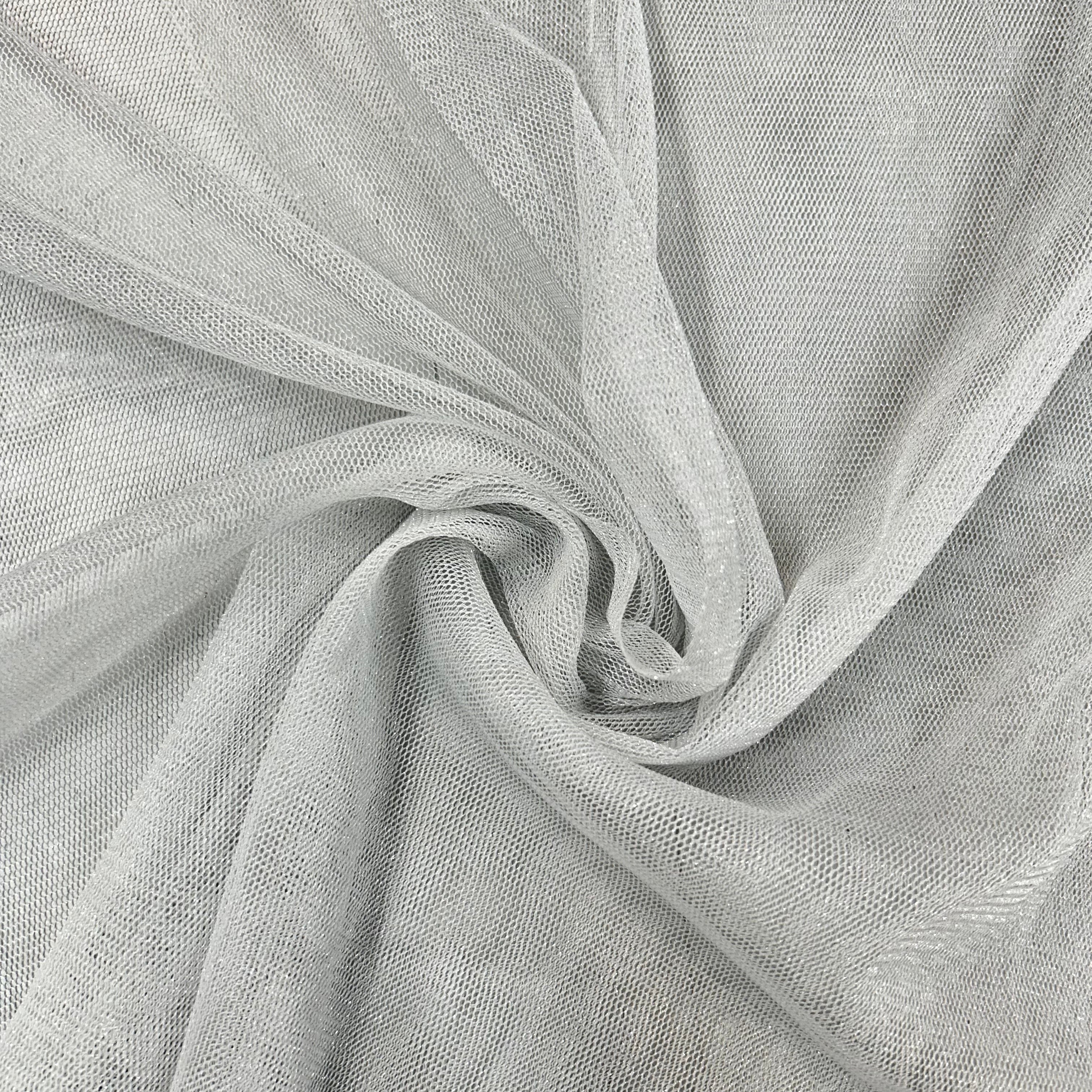 Silver Tulle Fabric | SALEXML050