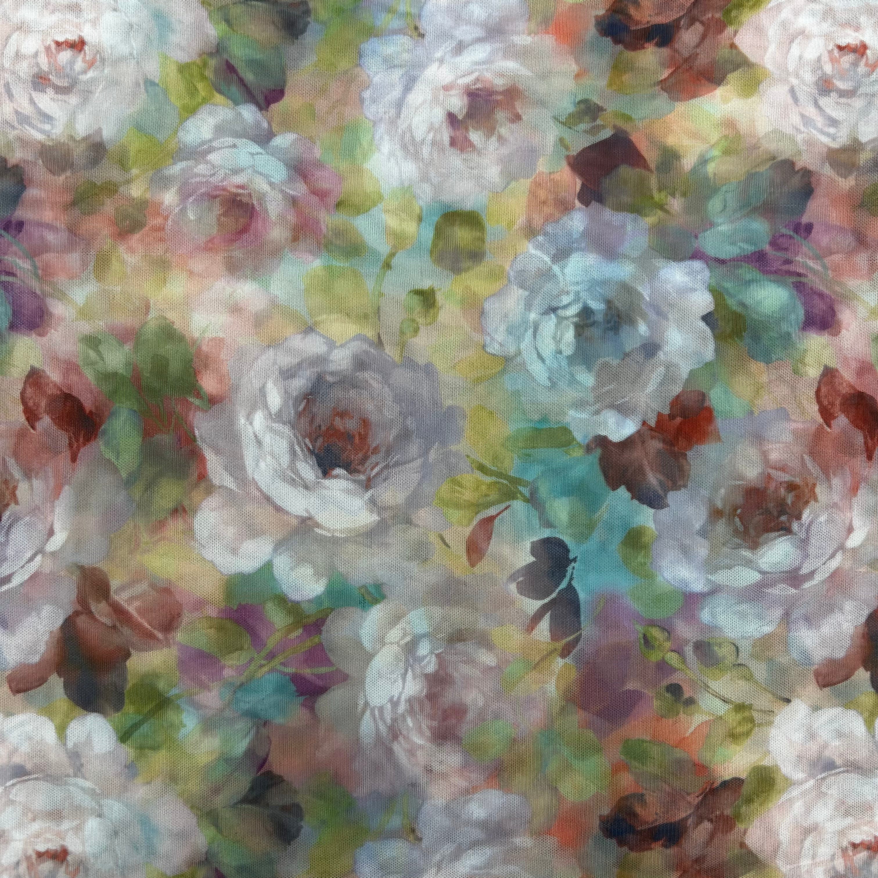 Floral Printed Tulle | SALEXML052