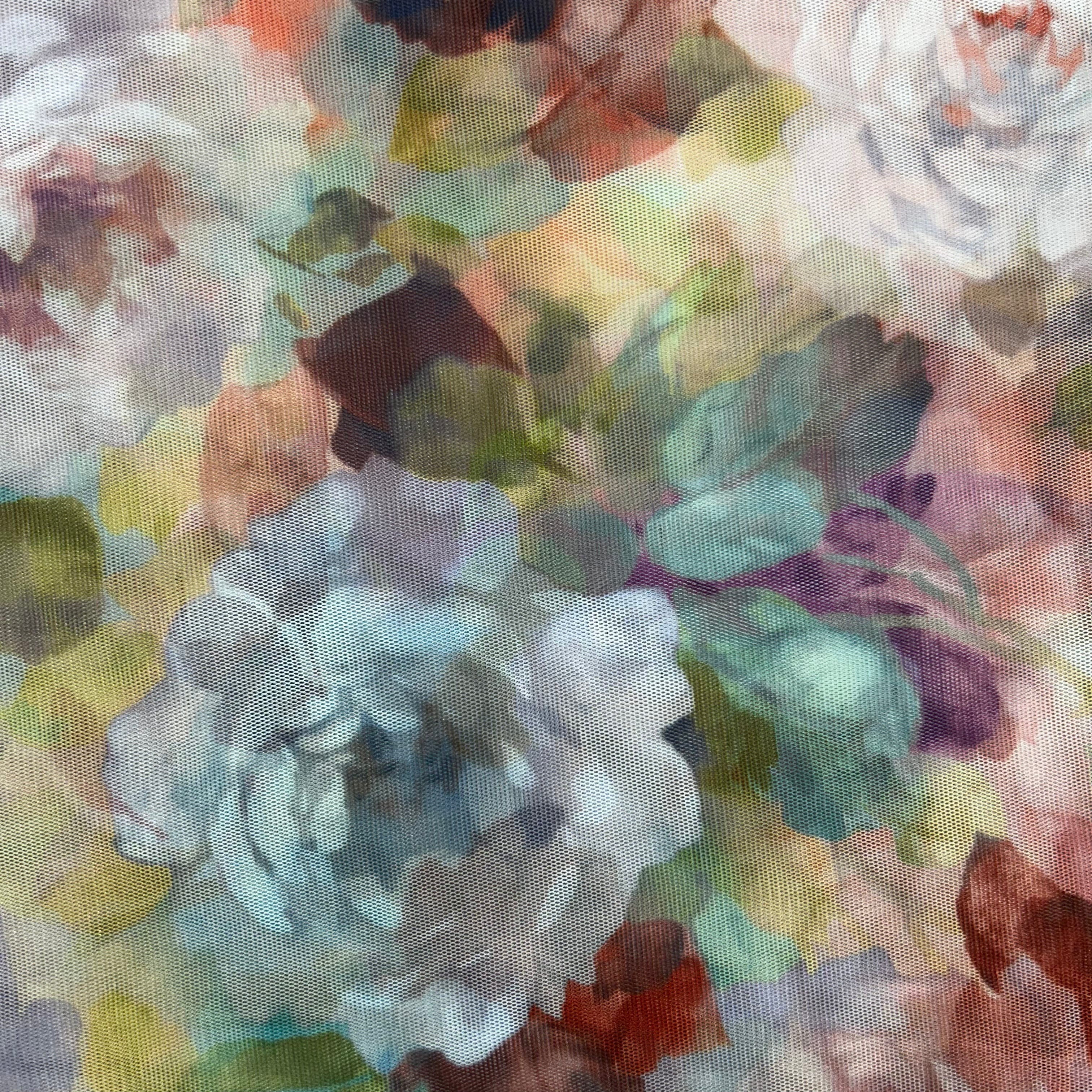 Floral Printed Tulle | SALEXML052