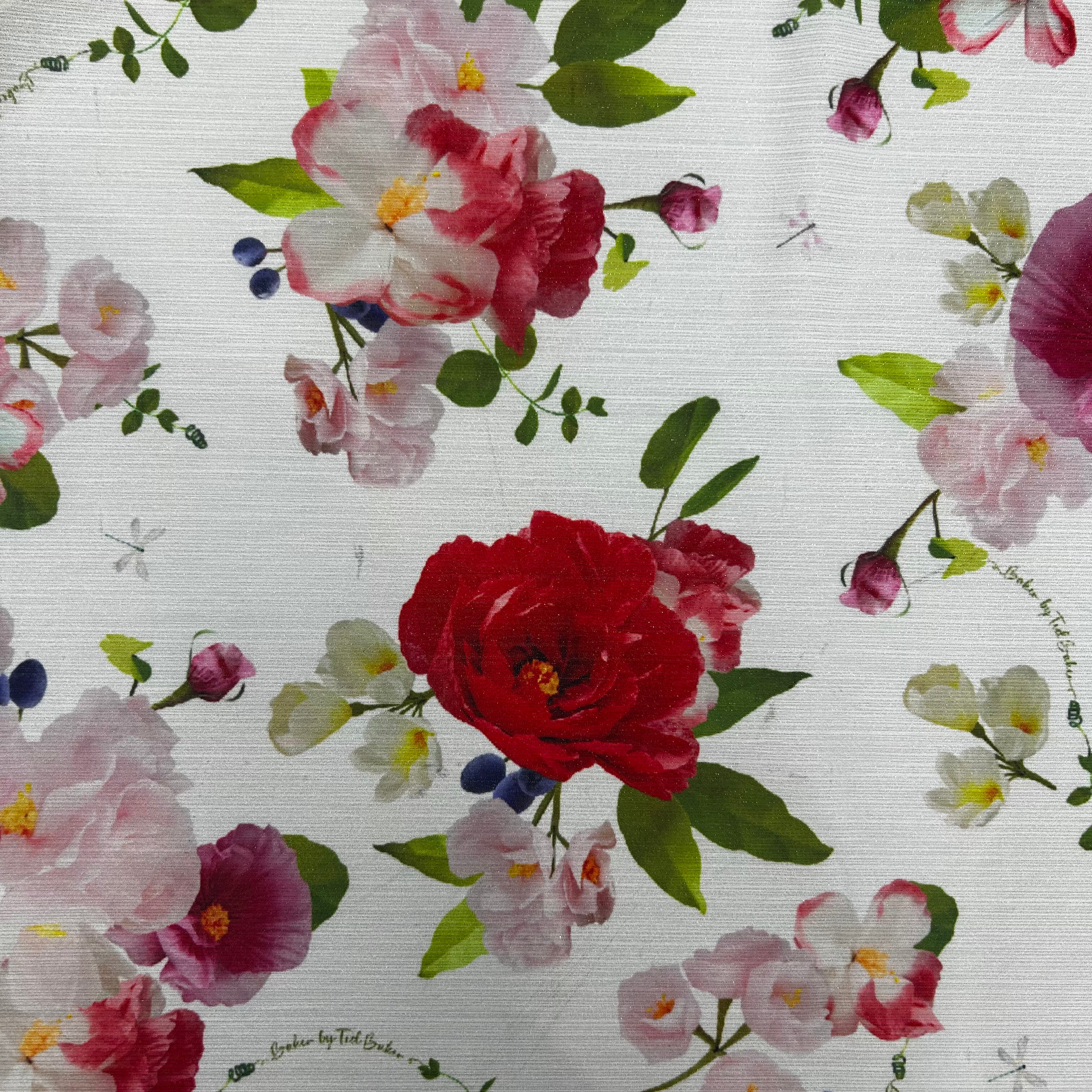 White Printed 100% Polyester Chiffon | SALEXML095