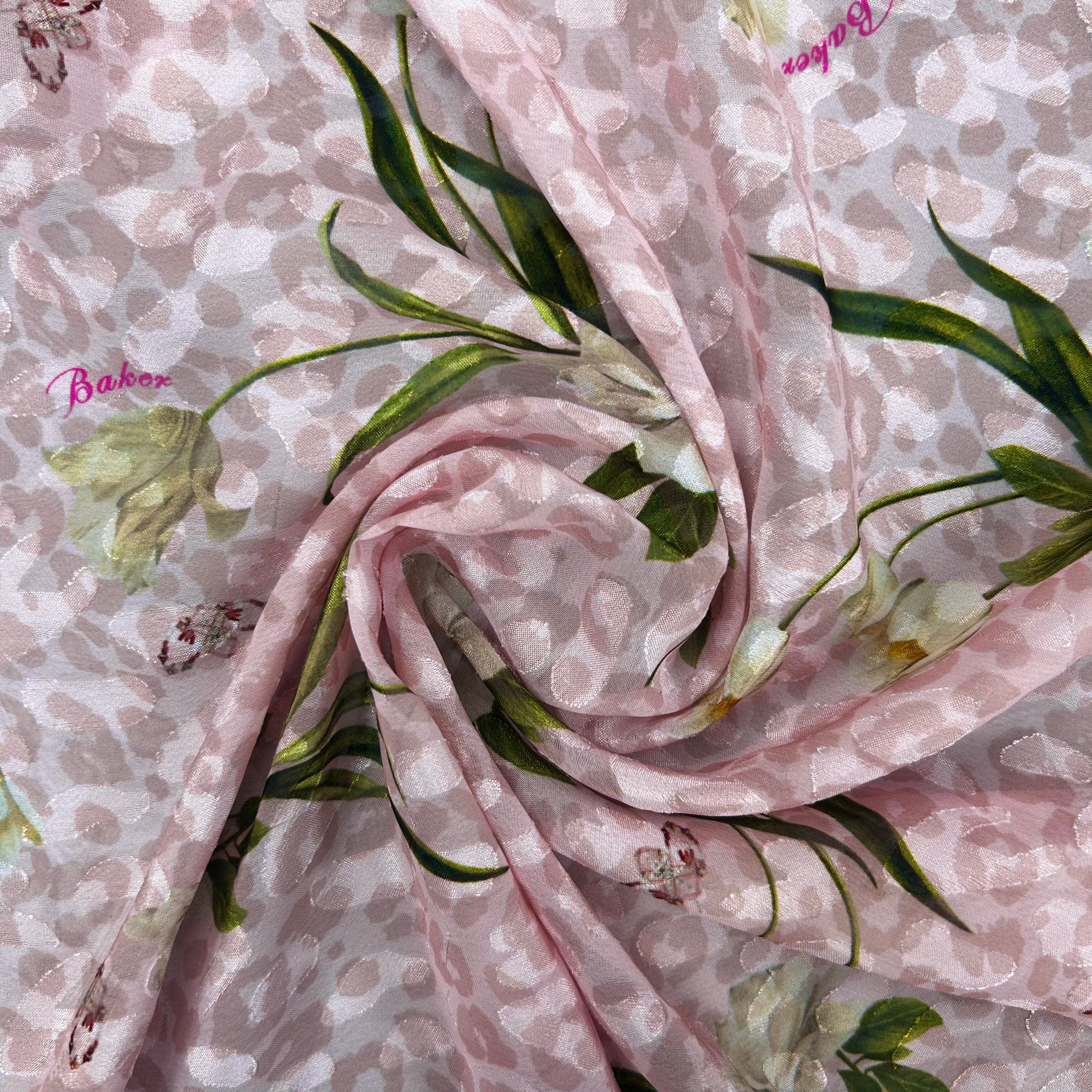 Ted Baker Pink Printed Polyester Chiffon | SALEXML096