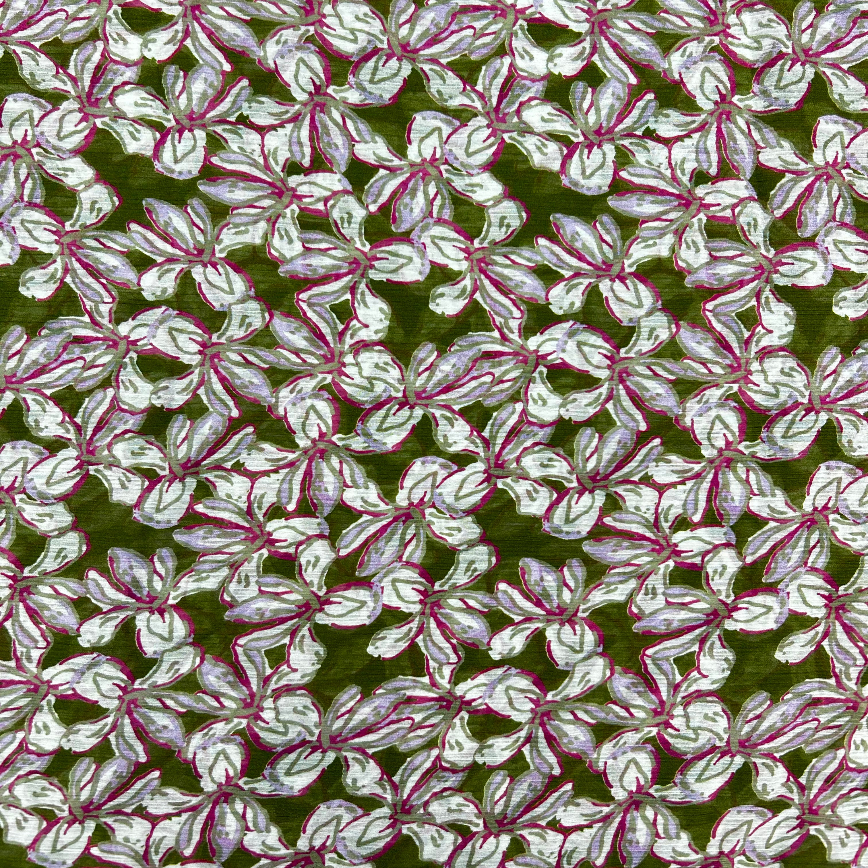 Green Printed Polyester Chiffon | SALEXML099