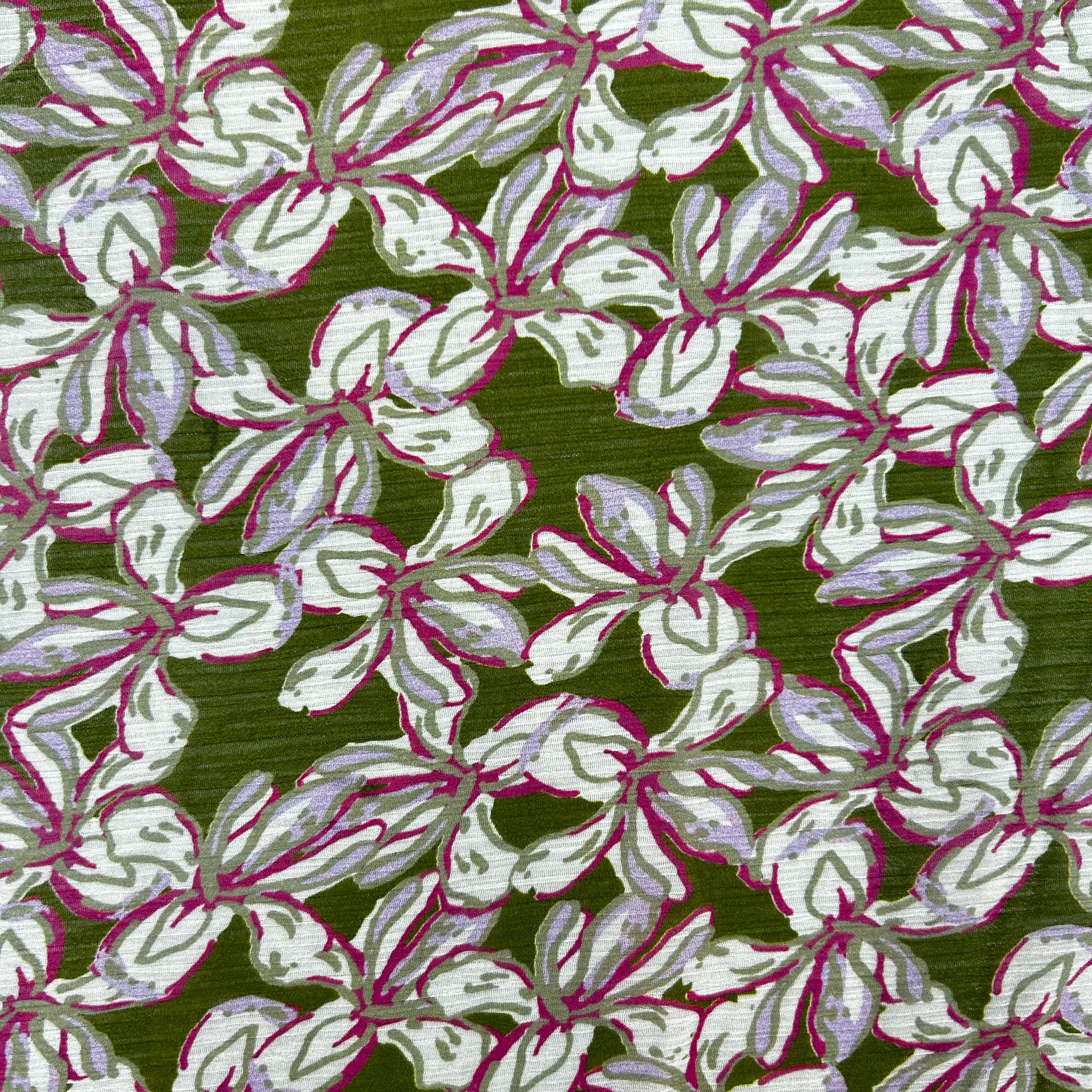 Green Printed Polyester Chiffon | SALEXML099