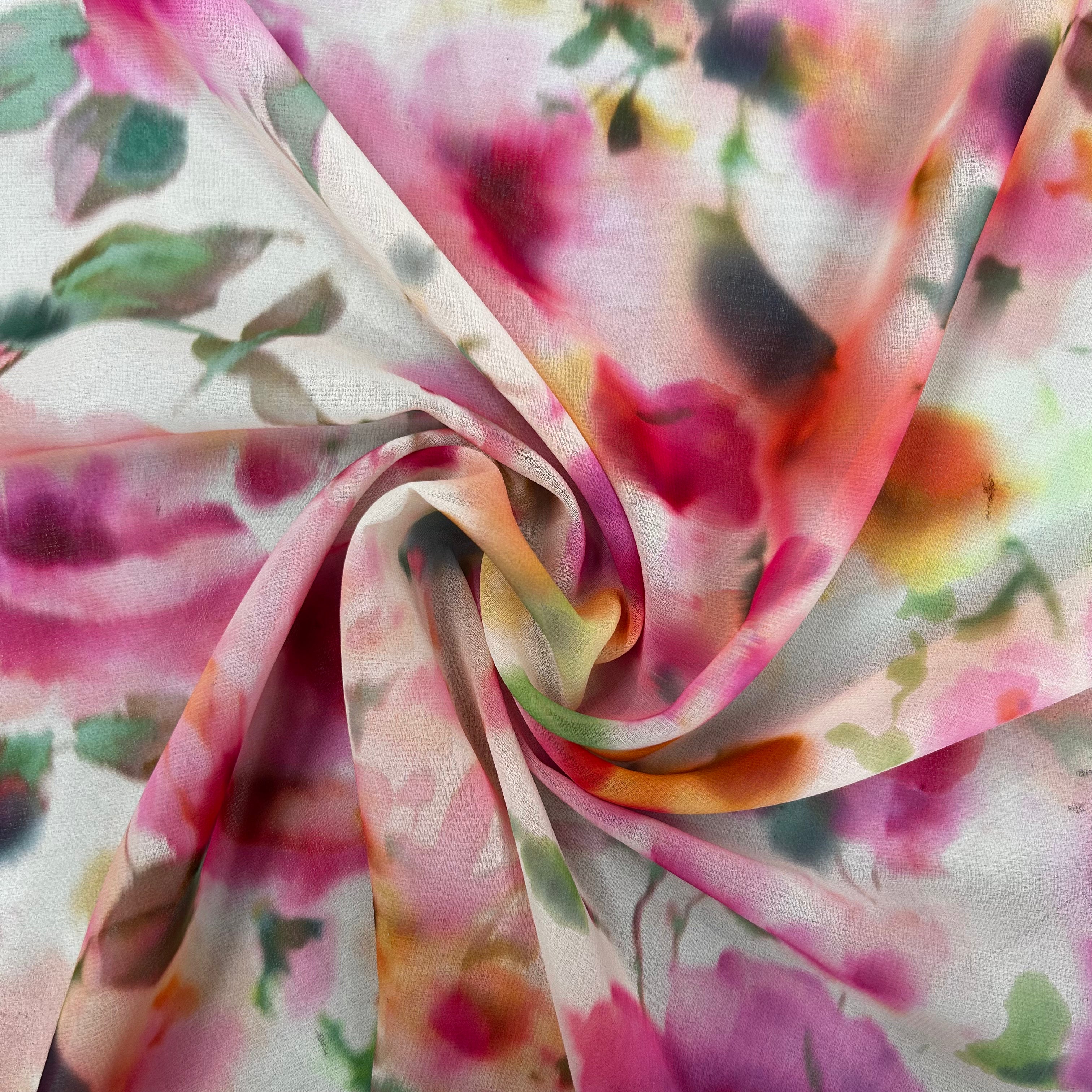Water Color Printed Polyester Chiffon | SALEXML118