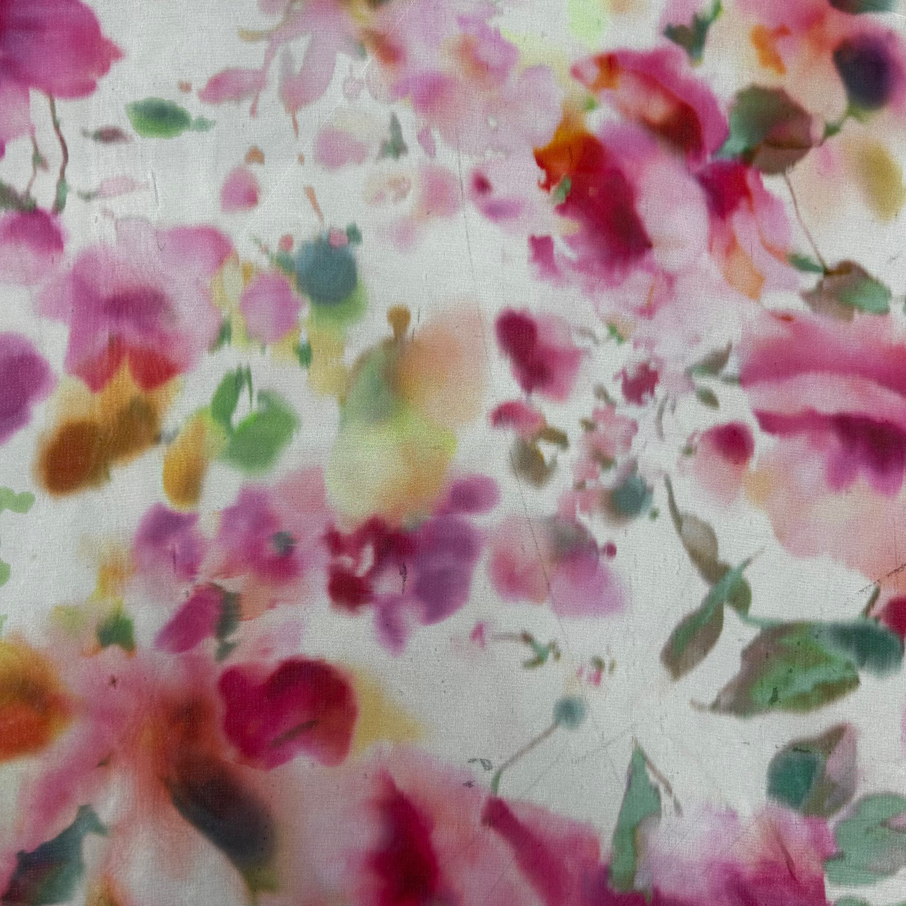 Water Color Printed Polyester Fabric | SALEXML123