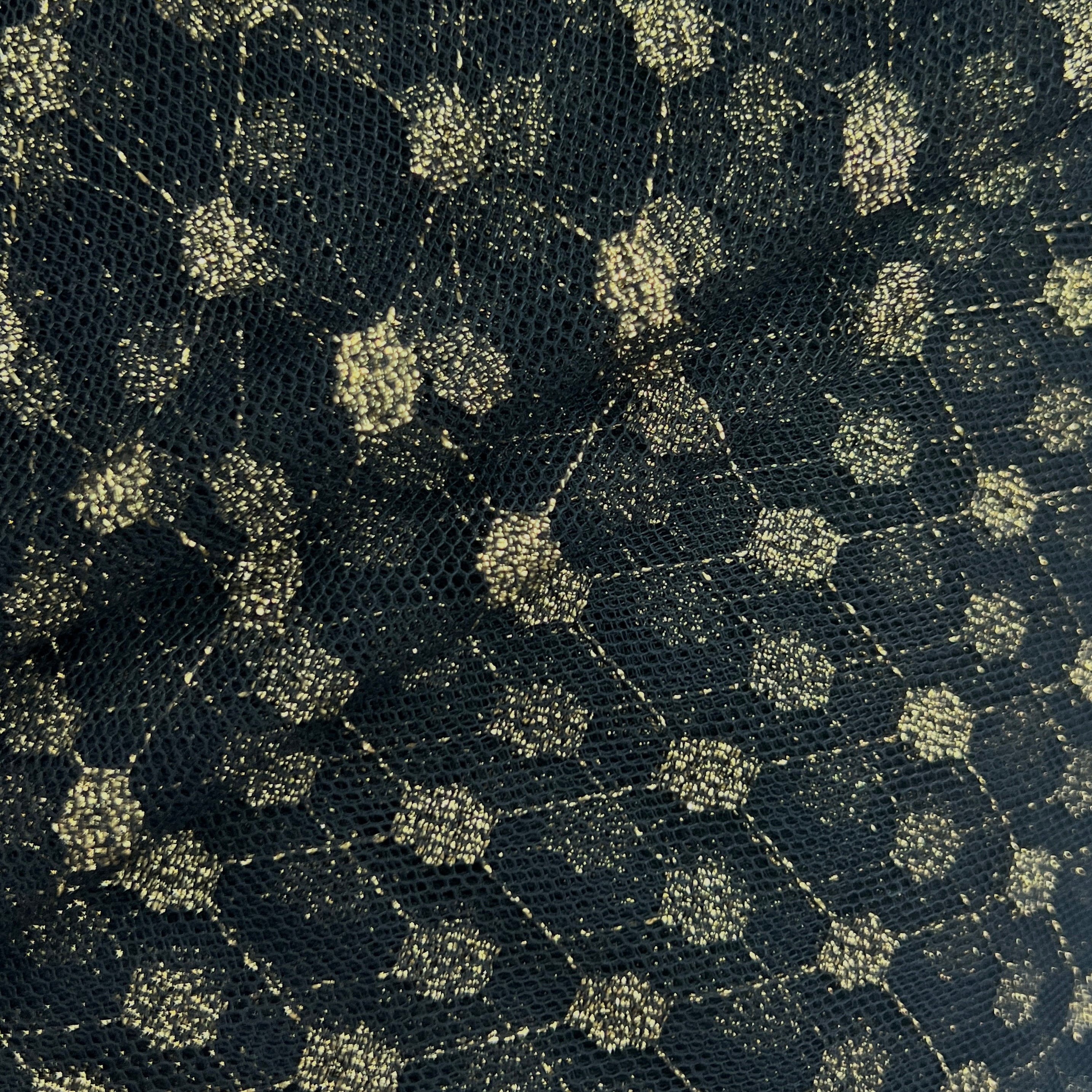 Metallic Tulle Silver and Gold Glitter Netting | XM008