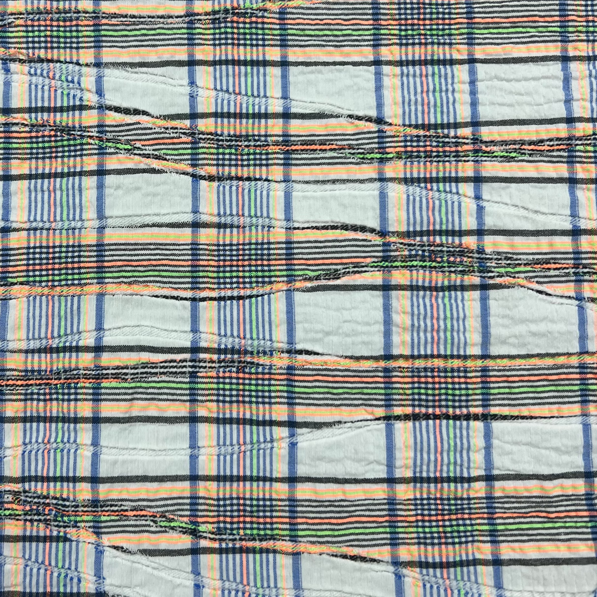 Checkered Stretch Cotton Fabric RX150