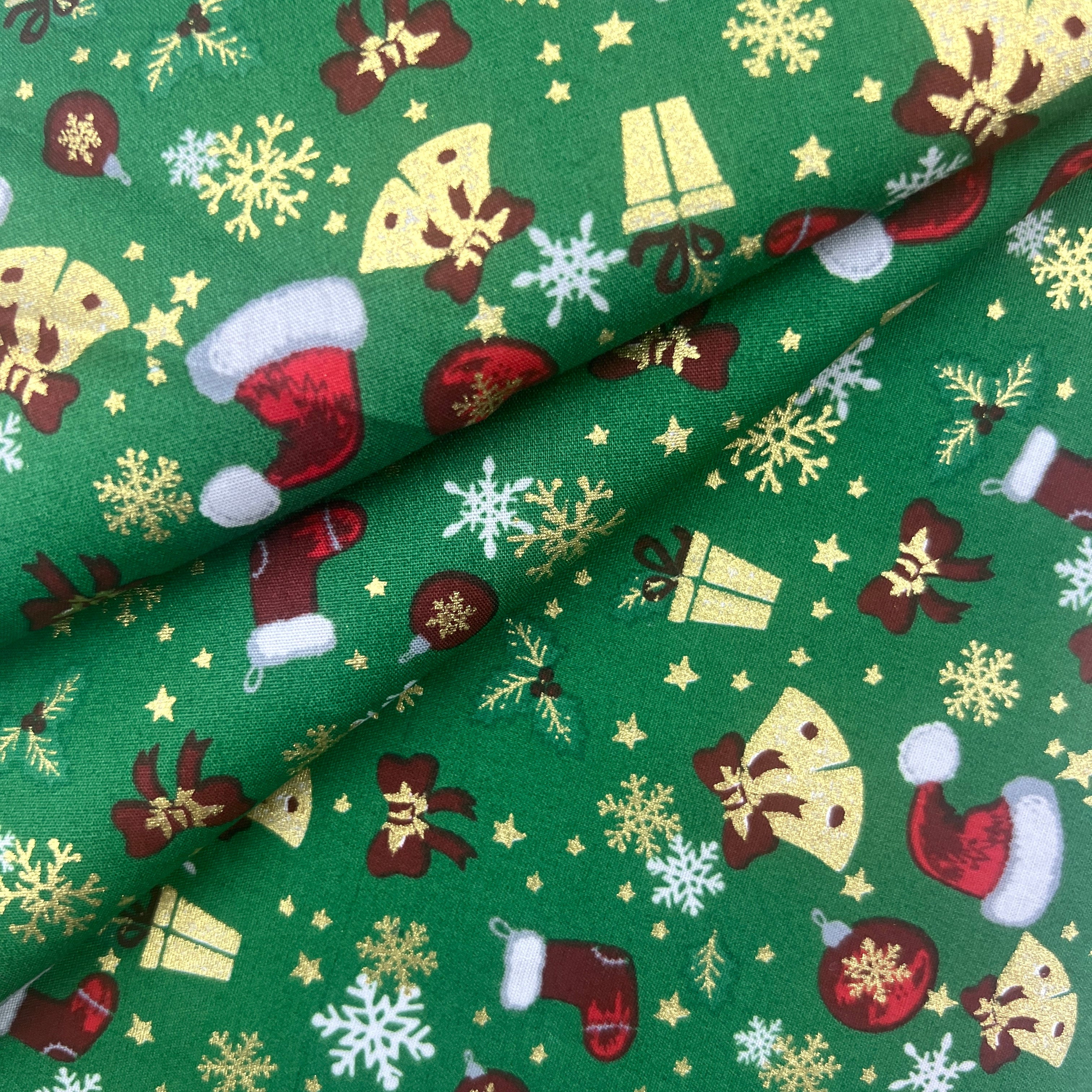 100% Cotton Poplin Printed Christmas Fabric NB074 22705 | Galedi Fabrics