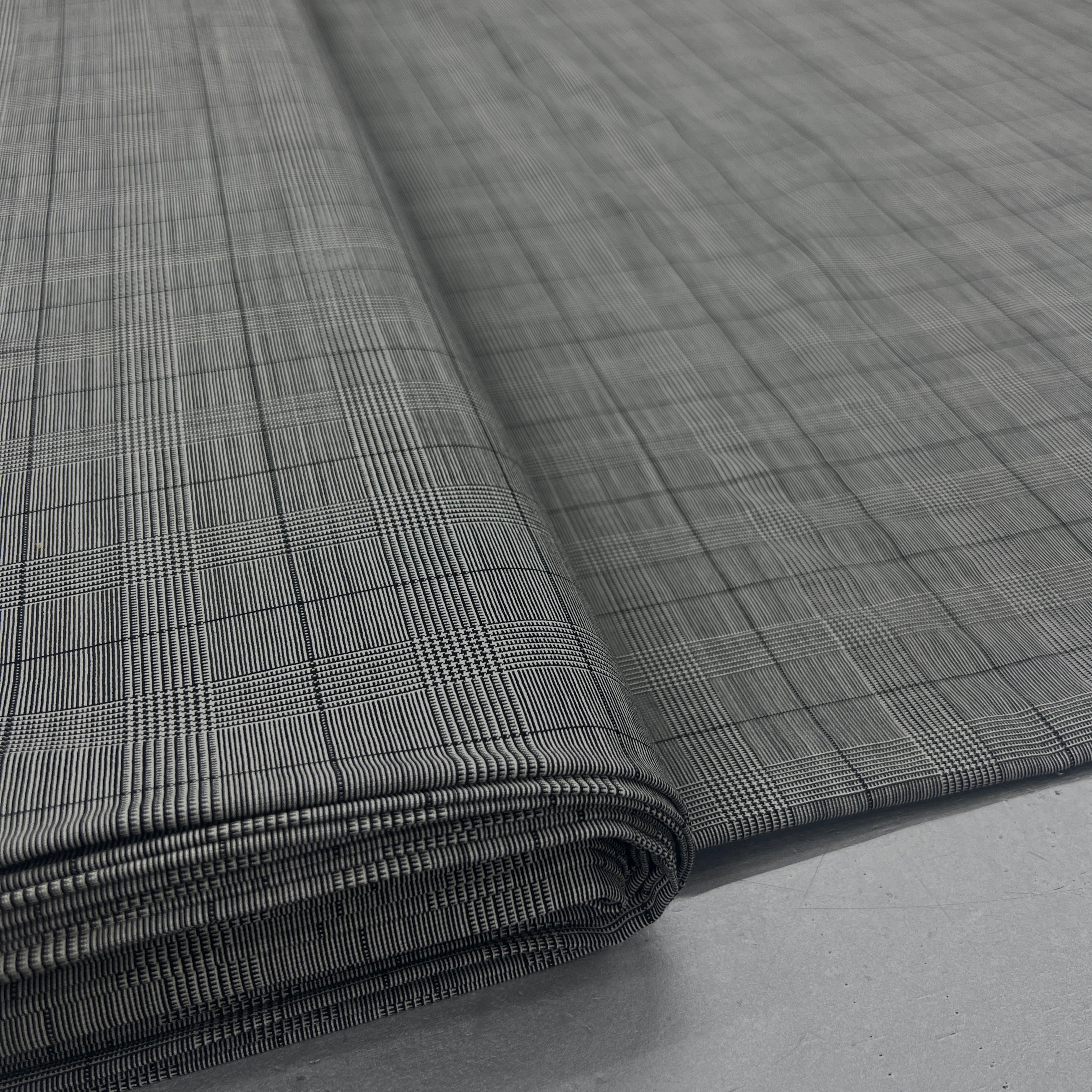 Wool Worsted Black & White Glen Check HS002 138310 | Galedi Fabrics
