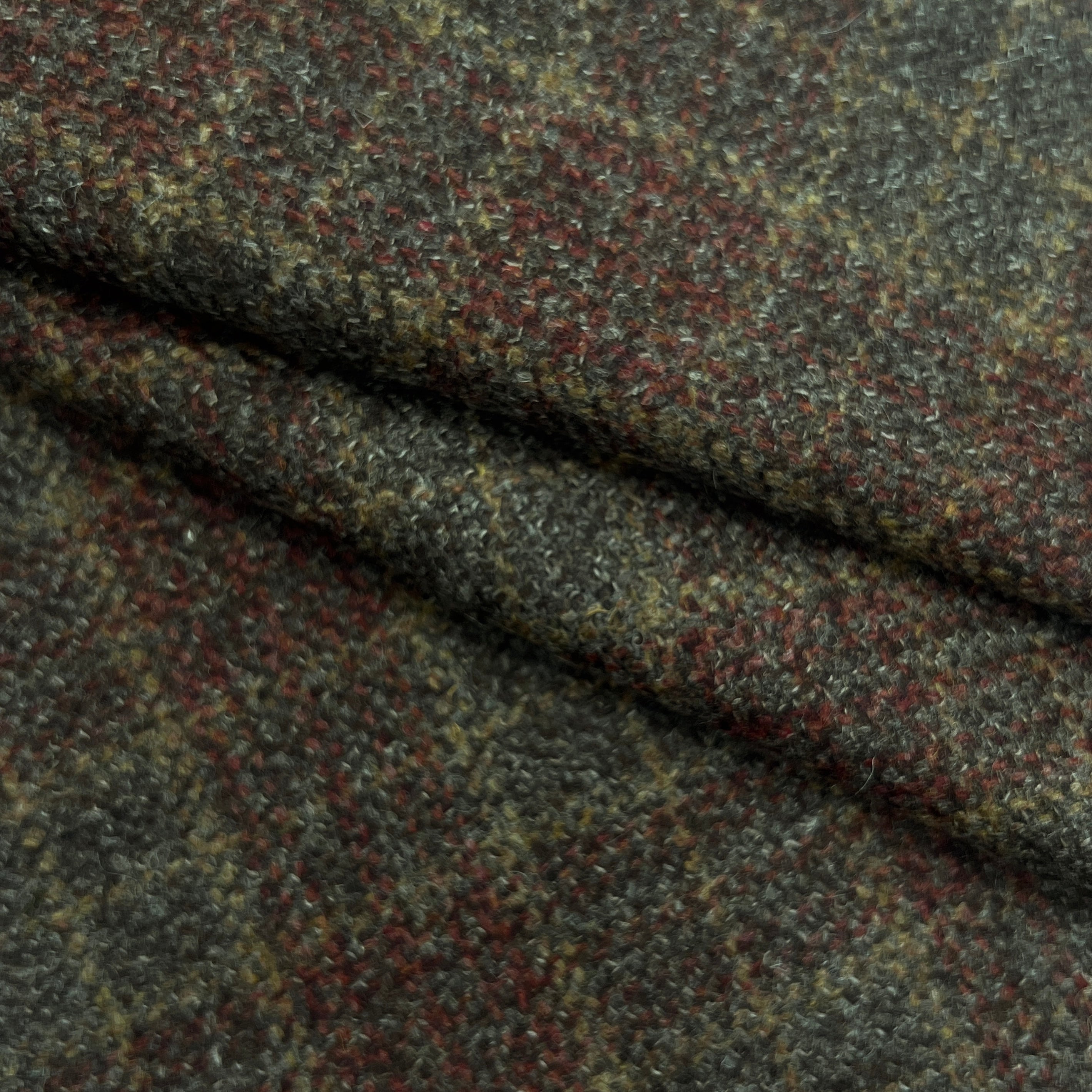 Khaki Brown Virgin Wool & Cashmere Tweed XIT145 | Galedi Fabrics