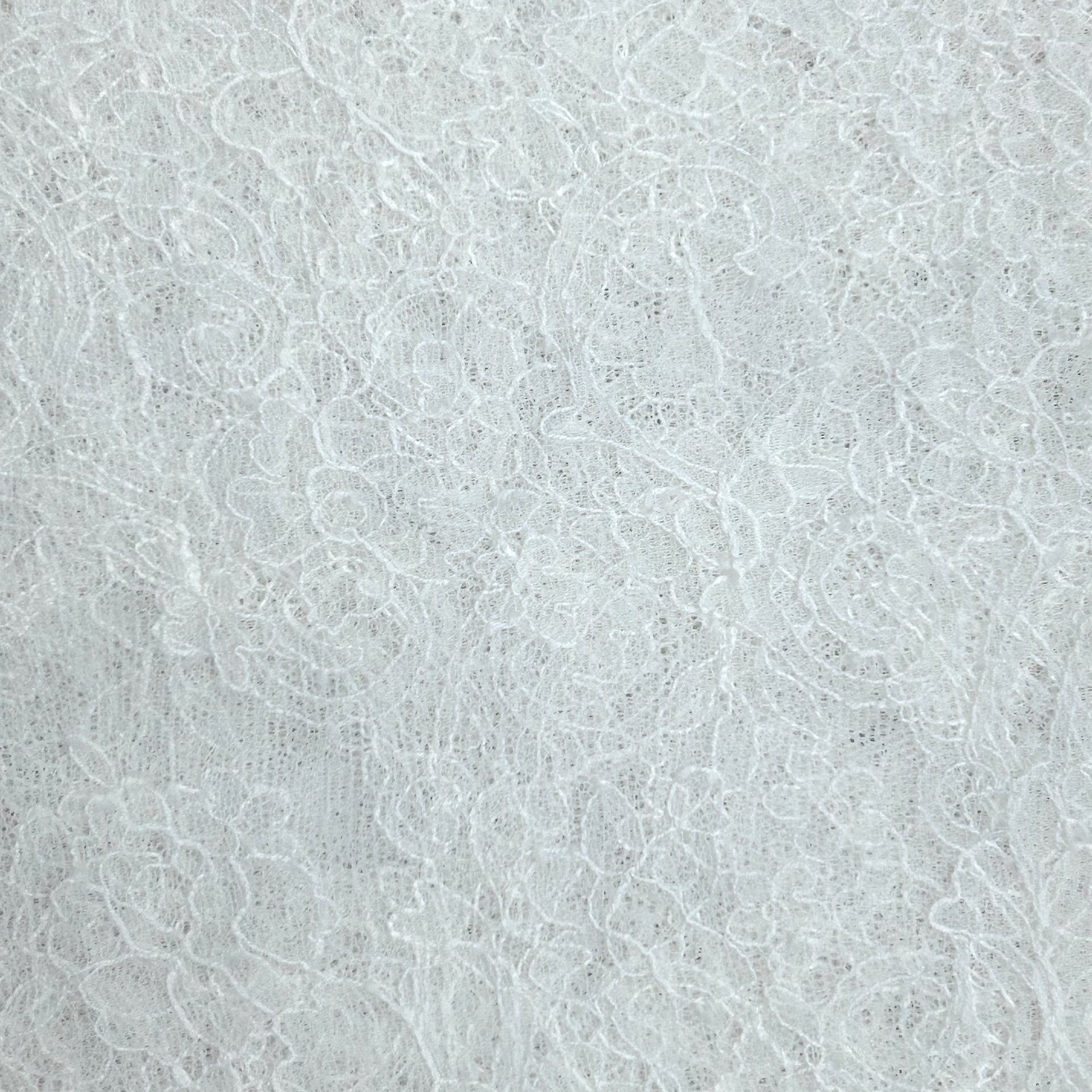 White Floral Lace Fabric SOL005
