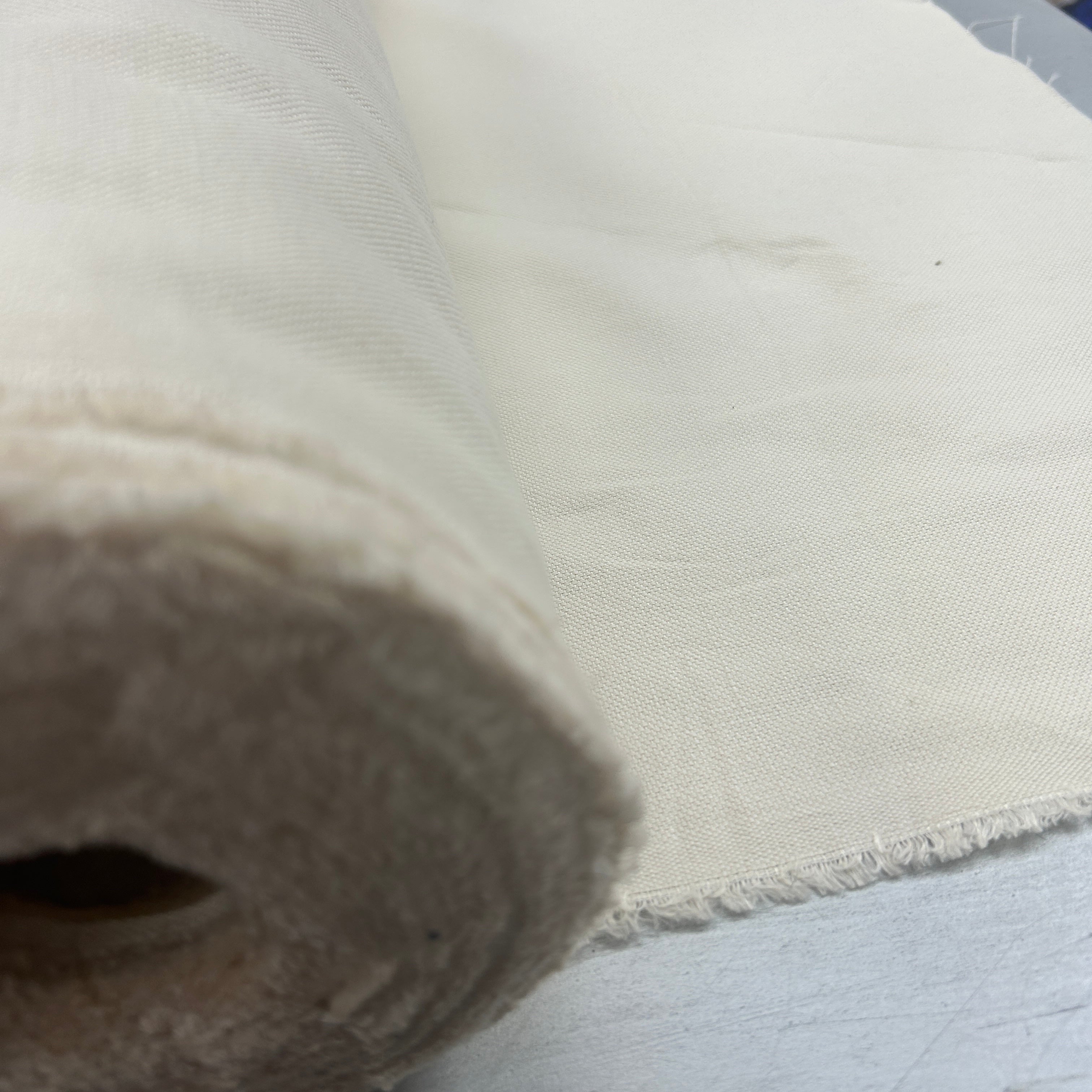Pale Yellow Natural Fibre Cotton/Linen Upholstery Fabric | XM447