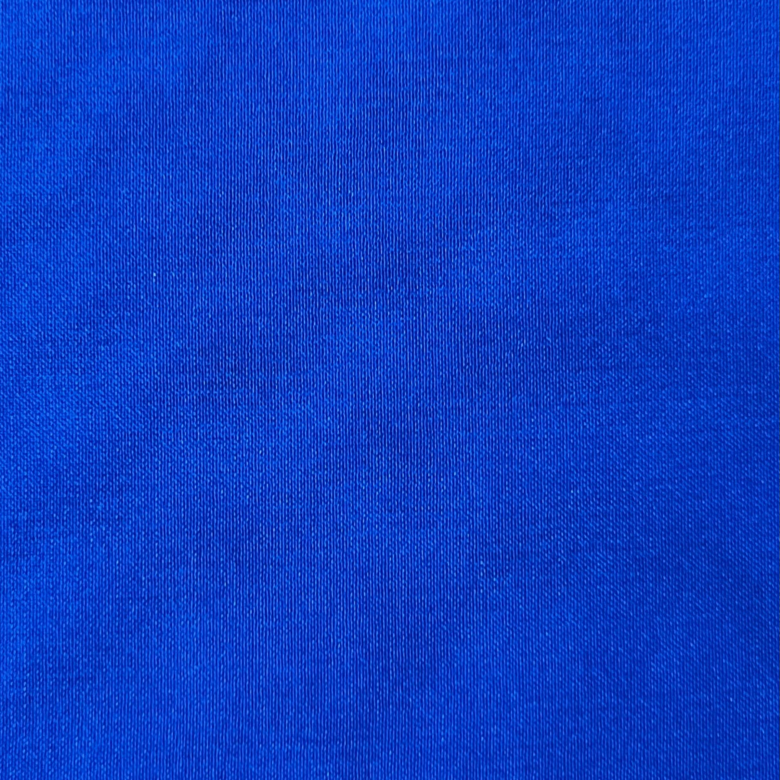 A close-up view of a vibrant blue ultra-thin polyester chiffon fabric with a fine, matte texture.