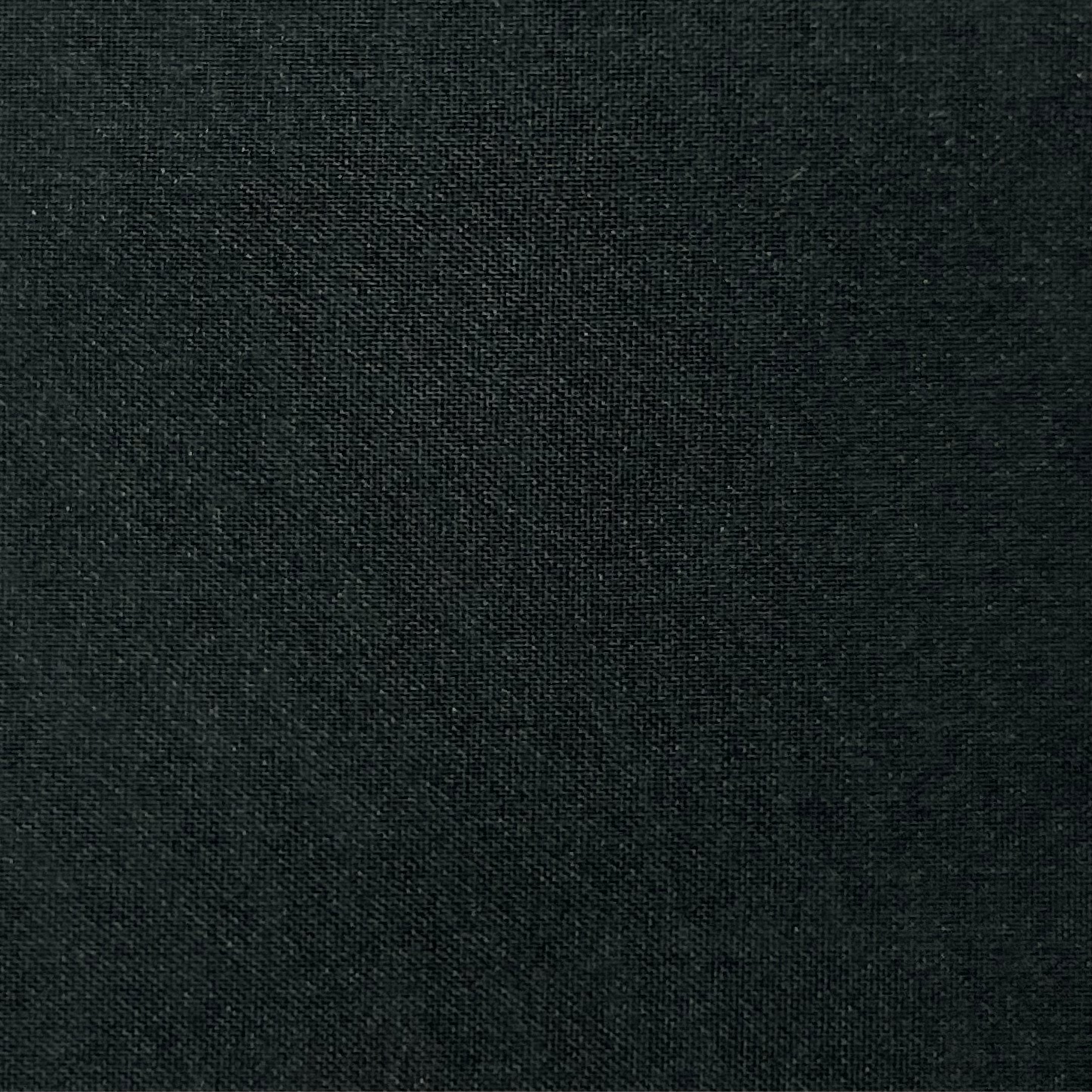 A close-up view of a solid black, ultra-thin polyester chiffon fabric with a fine, matte texture.