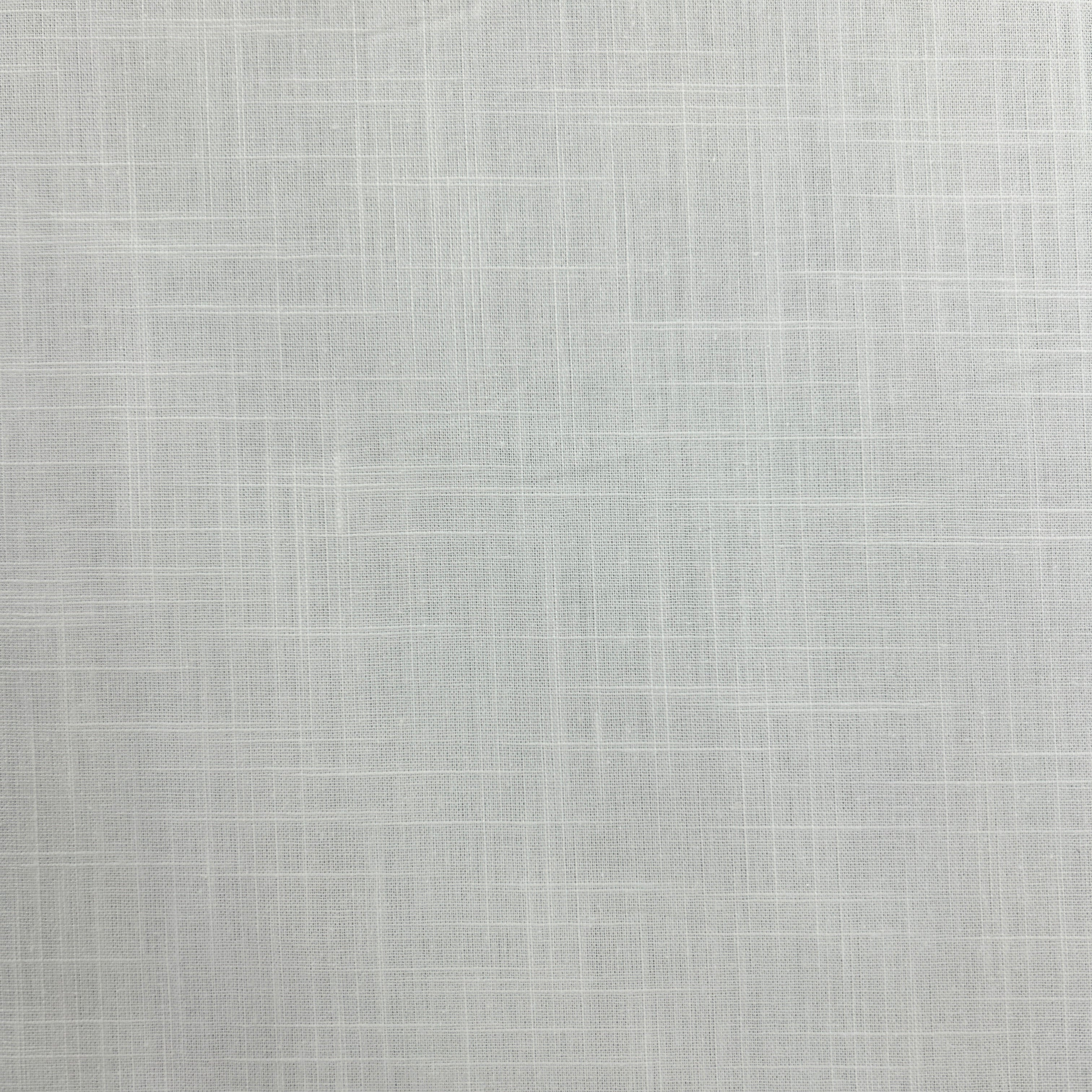 A close-up of a light gray fabric with a subtle woven texture and fine horizontal and vertical lines.